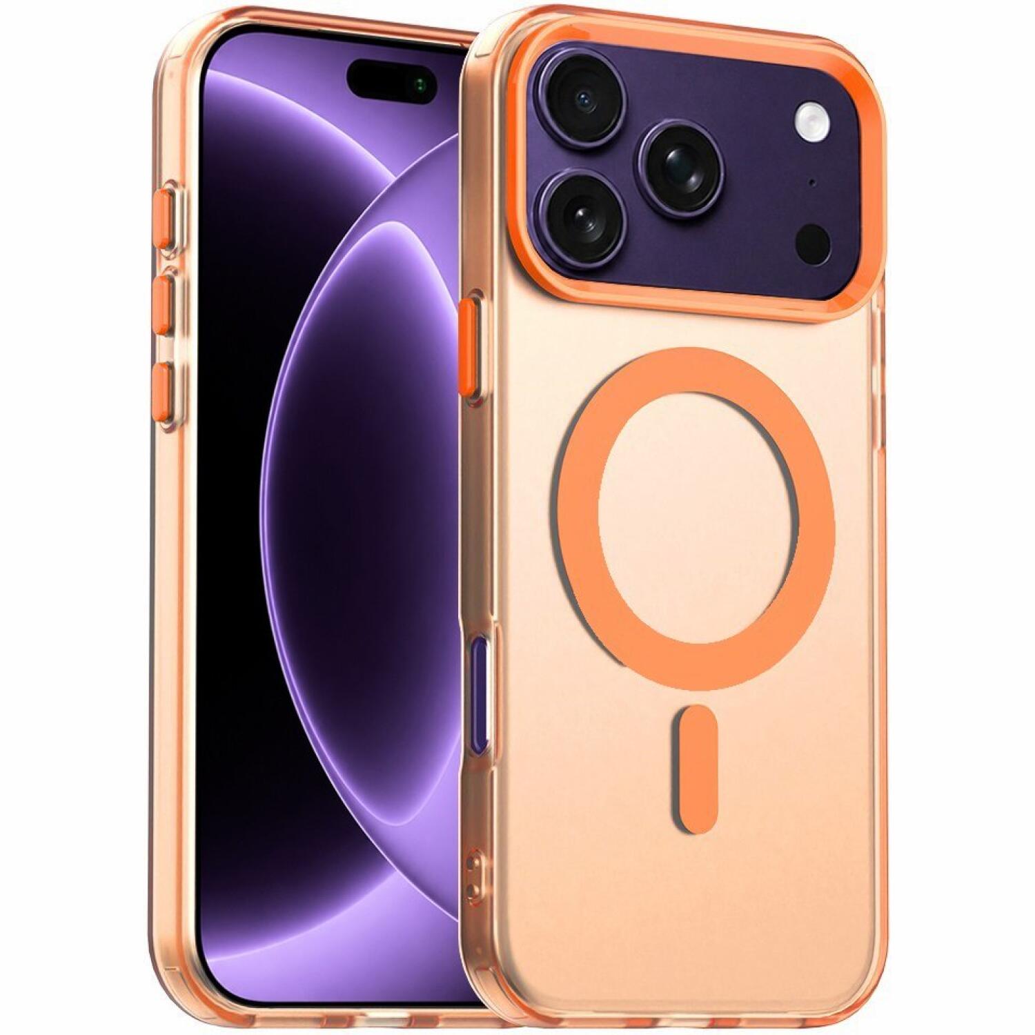 Θήκη iPhone 18 Pro / 17 Pro Techsuit CandyCase Σκληρή Ημιδιάφανη με MagSafe Orange