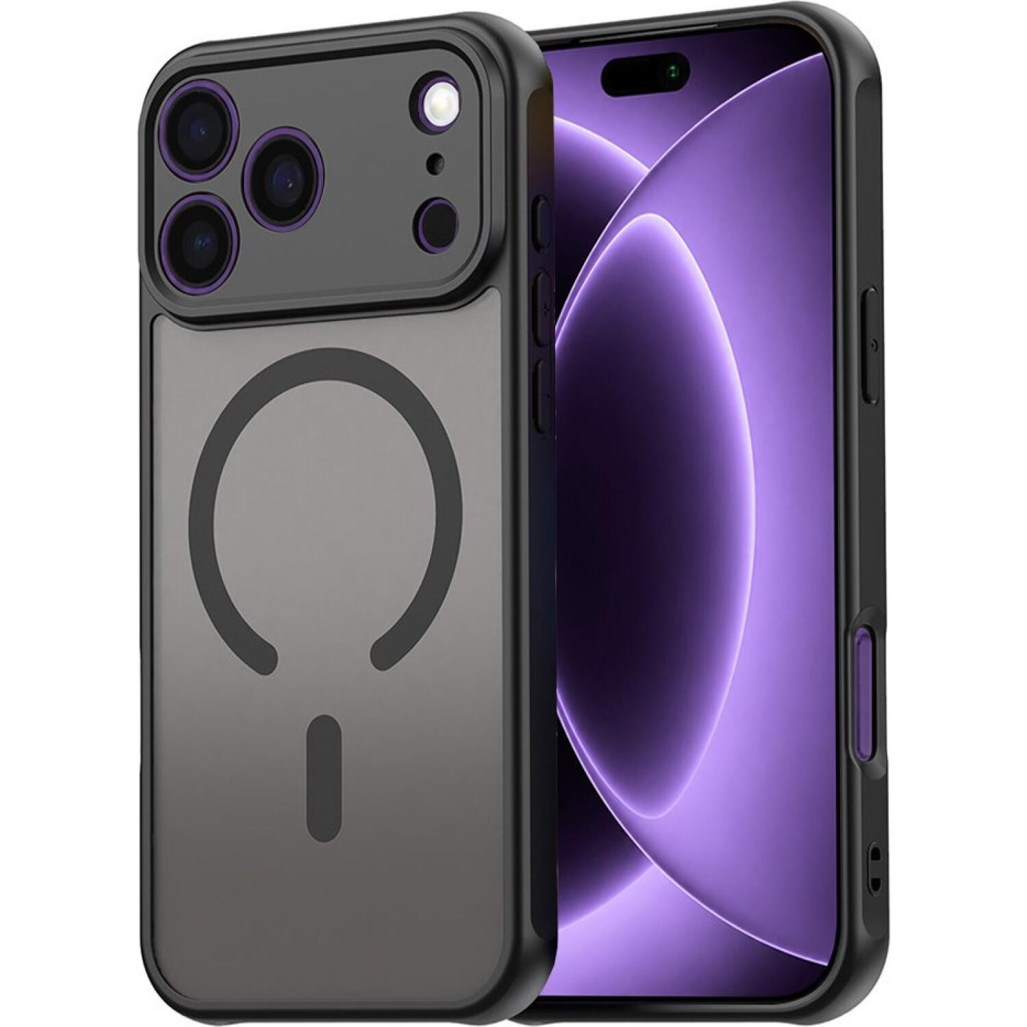 Θήκη iPhone 18 Pro / 17 Pro Techsuit HaloFrost II MagSafe Σκληρή Ημιδιάφανη με MagSafe Black