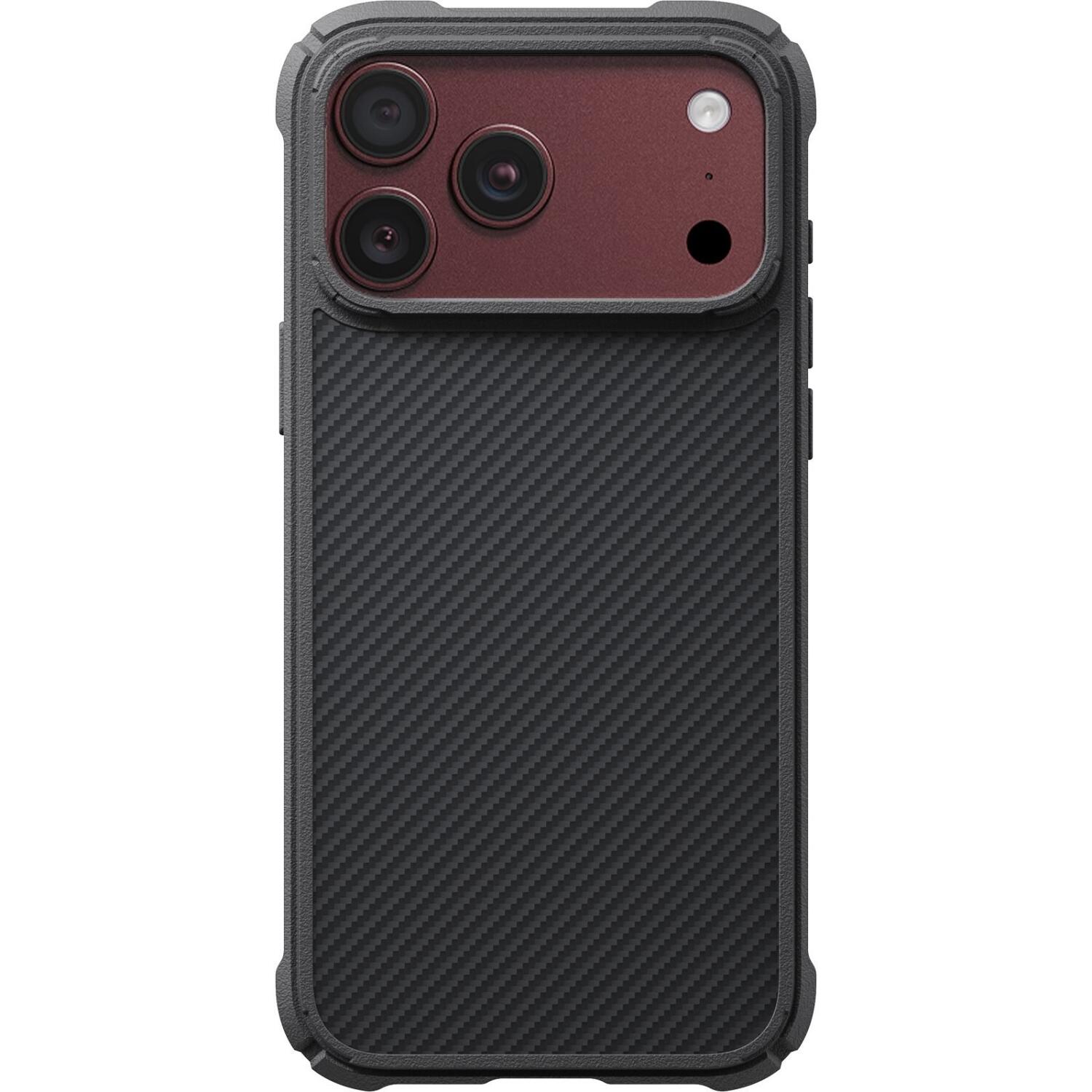 Θήκη iPhone 18 Pro Max / 17 Pro Max Pitaka Cairn Case Aramid Fiber Body Ανθεκτική με MagSafe 2mm 600D Classic Black / Grey / Twill-01