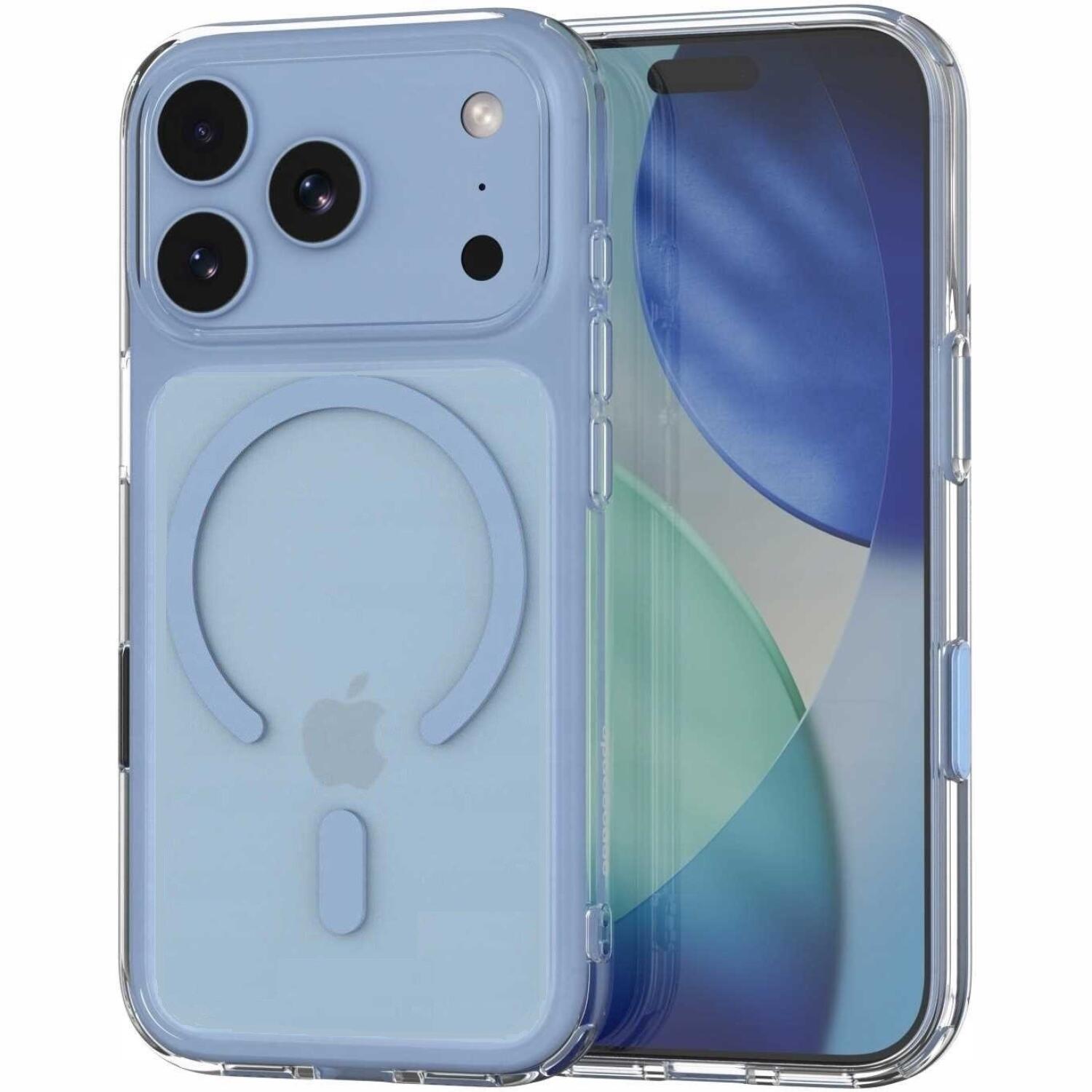 Θήκη iPhone 18 Pro Max / 17 Pro Max Spacecase Clear MagSafe Σκληρή Διάφανη με MagSafe Light Blue
