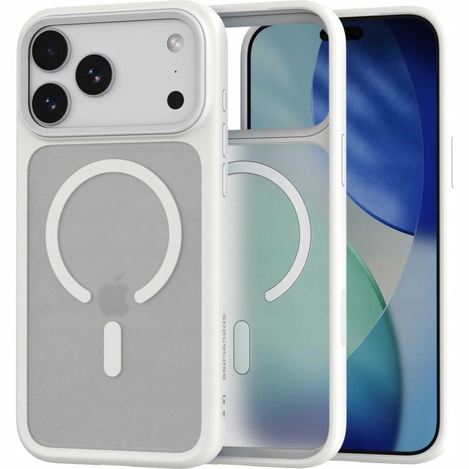 Θήκη iPhone 18 Pro Max / 17 Pro Max Spacecase Hybrid MagSafe Σκληρή Ημιδιάφανη με MagSafe White