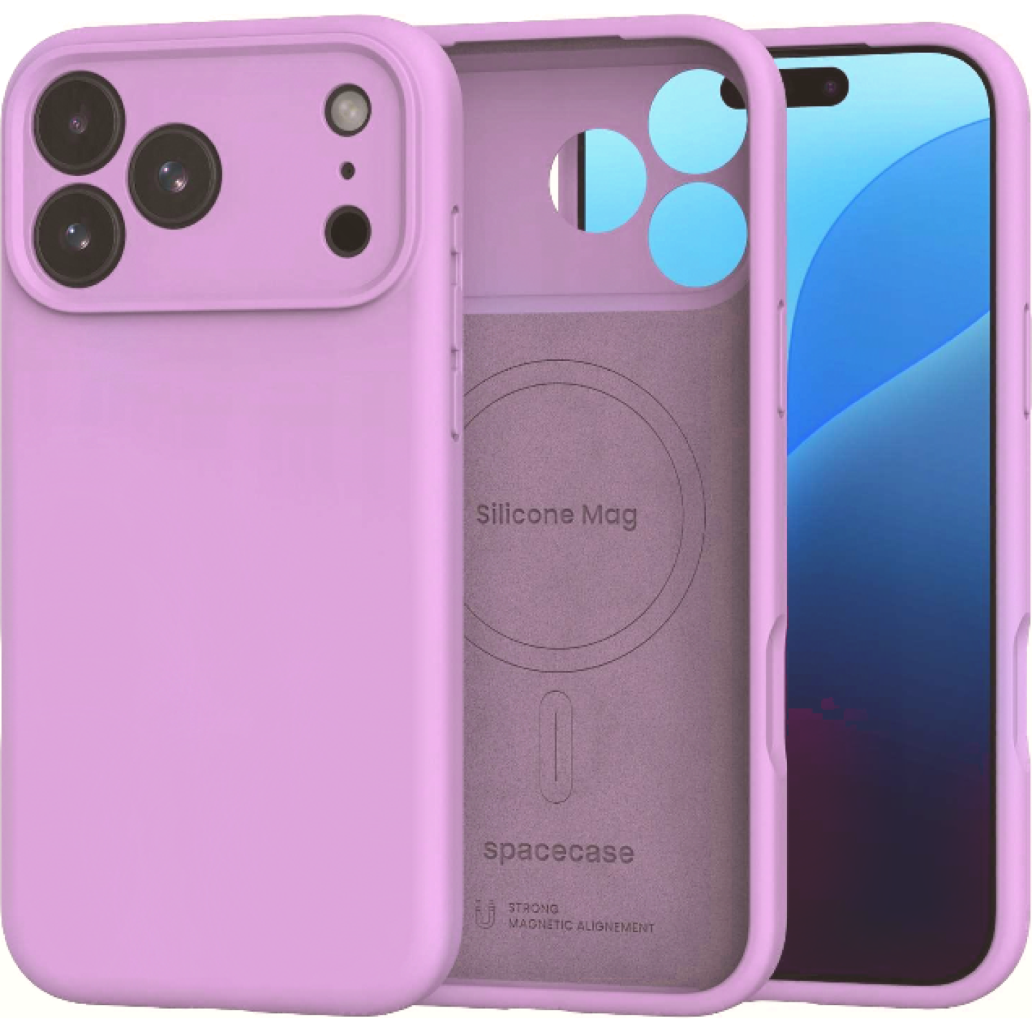Θήκη iPhone 18 Pro Max / 17 Pro Max Spacecase Silicone Mag Case Σιλικόνης με MagSafe Lavender