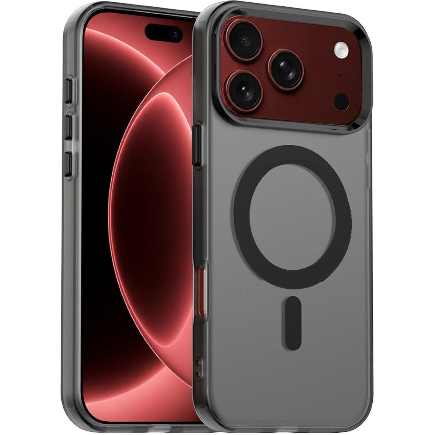 Θήκη iPhone 18 Pro Max / 17 Pro Max Techsuit CandyCase Σκληρή Ημιδιάφανη με MagSafe Black 