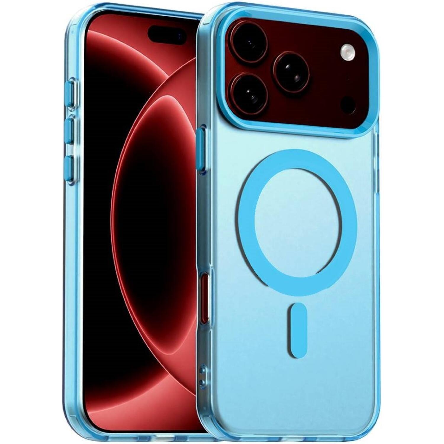 Θήκη iPhone 18 Pro Max / 17 Pro Max Techsuit CandyCase Σκληρή Ημιδιάφανη με MagSafe Blue