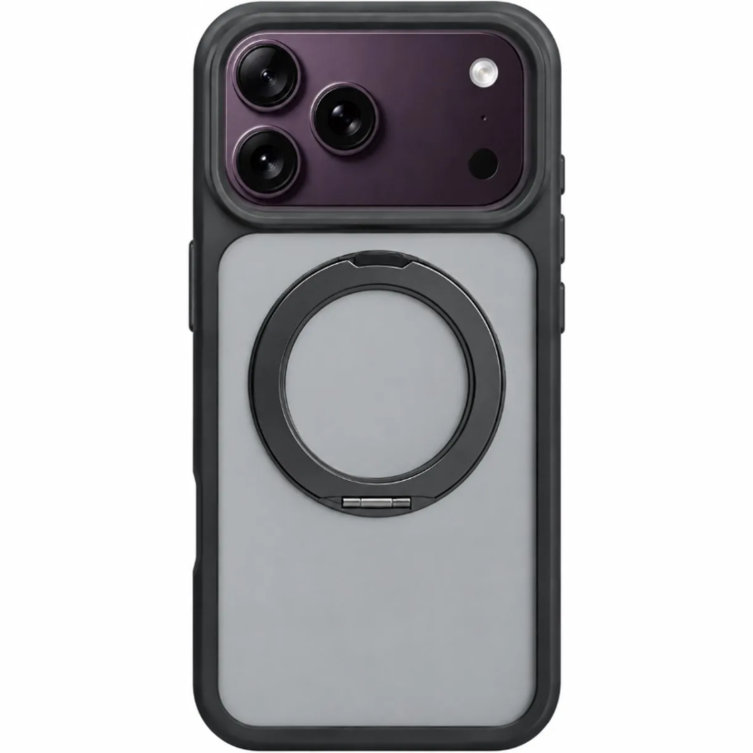 Θήκη iPhone 18 Pro Max Vivid Skin Feel MagSafe Case With 360 Rotating Stand Ημιδιάφανη με MagSafe & Περιστρεφόμενο KickStand Black 