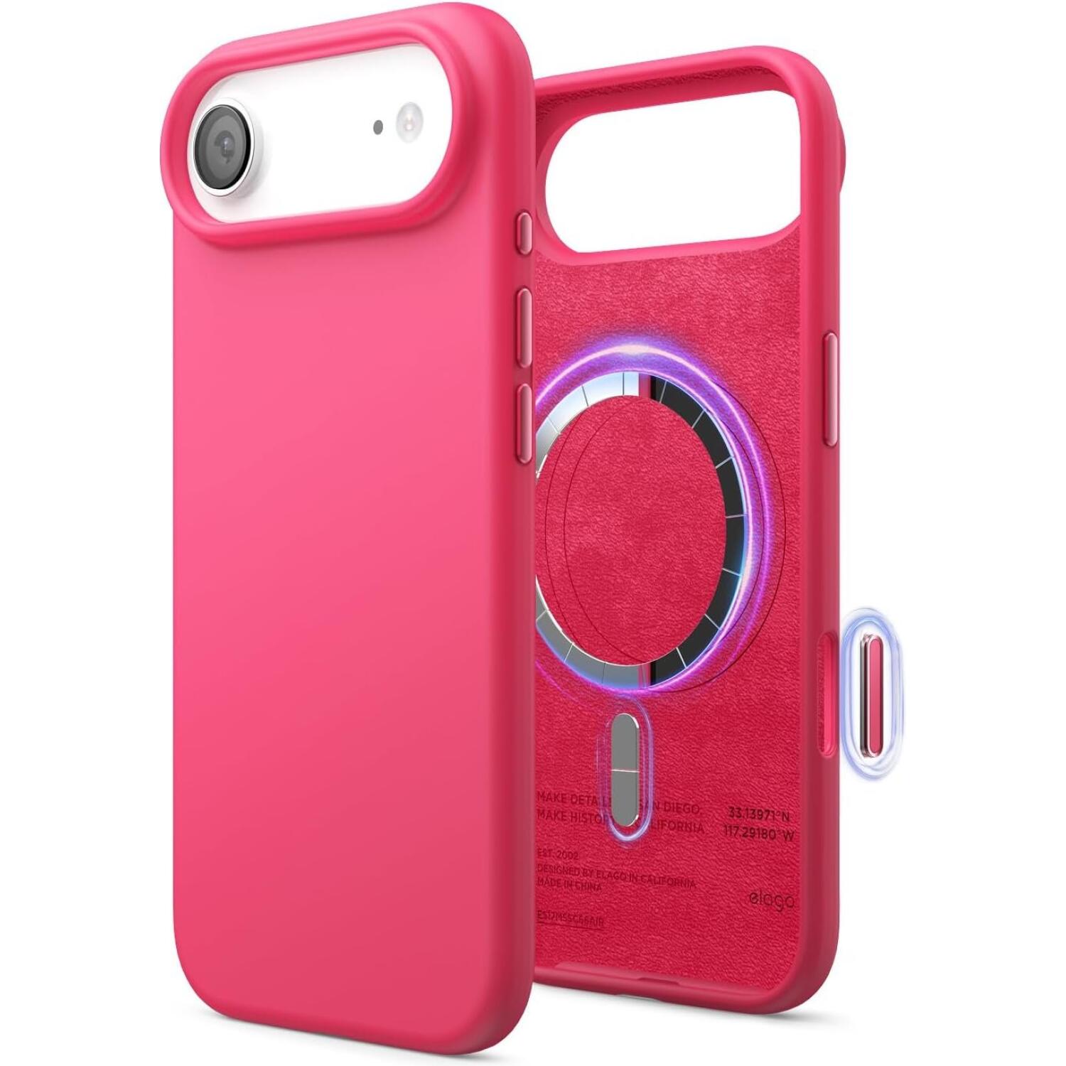 Θήκη iPhone Air Elago Magnetic Silicone Case Premium Σιλικόνης με MagSafe Ice Red