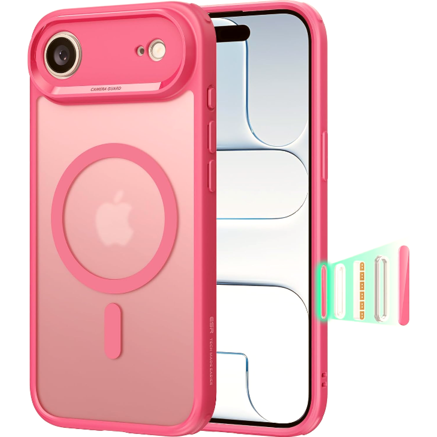 Θήκη iPhone Air ESR Classic Hybrid Magnetic Ανθεκτική με MagSafe & Κάλυμμα για Camera Control Frosted Pink
