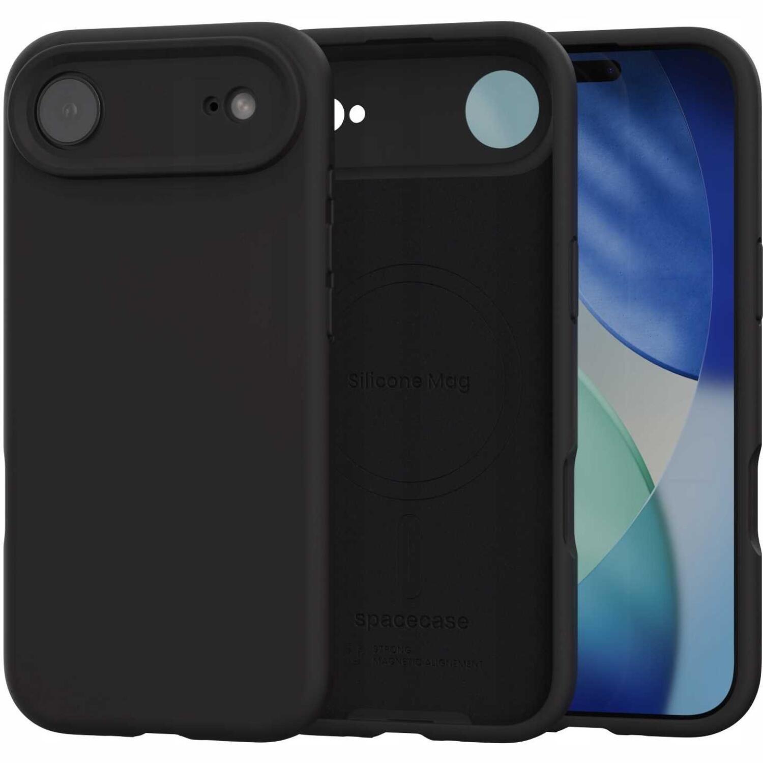 Θήκη iPhone Air Spacecase Silicone Mag Case Σιλικόνης με MagSafe Black