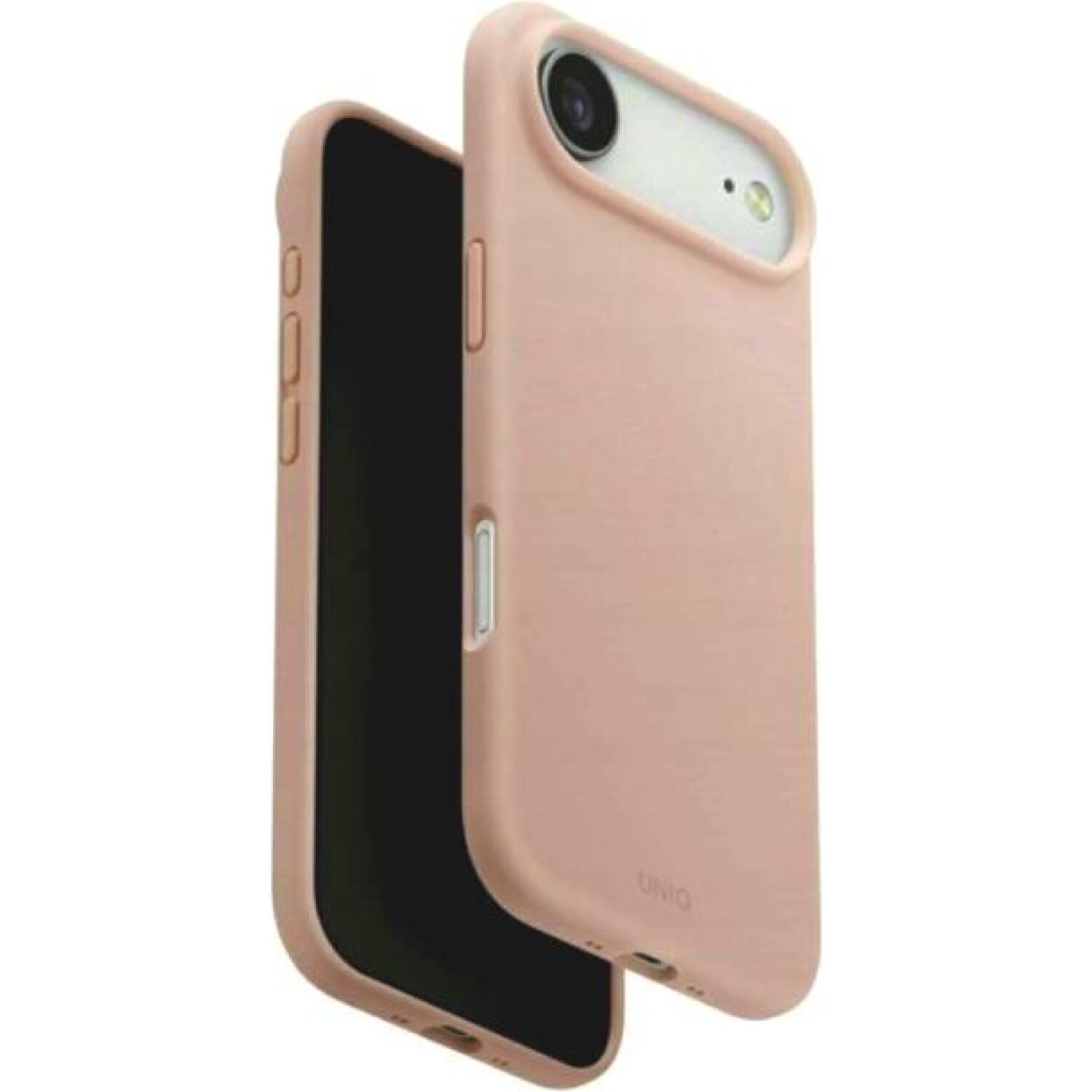 Θήκη iPhone Air Uniq Lino MagClick Ανθεκτική Premium Σιλικόνης με MagSafe Blush Pink