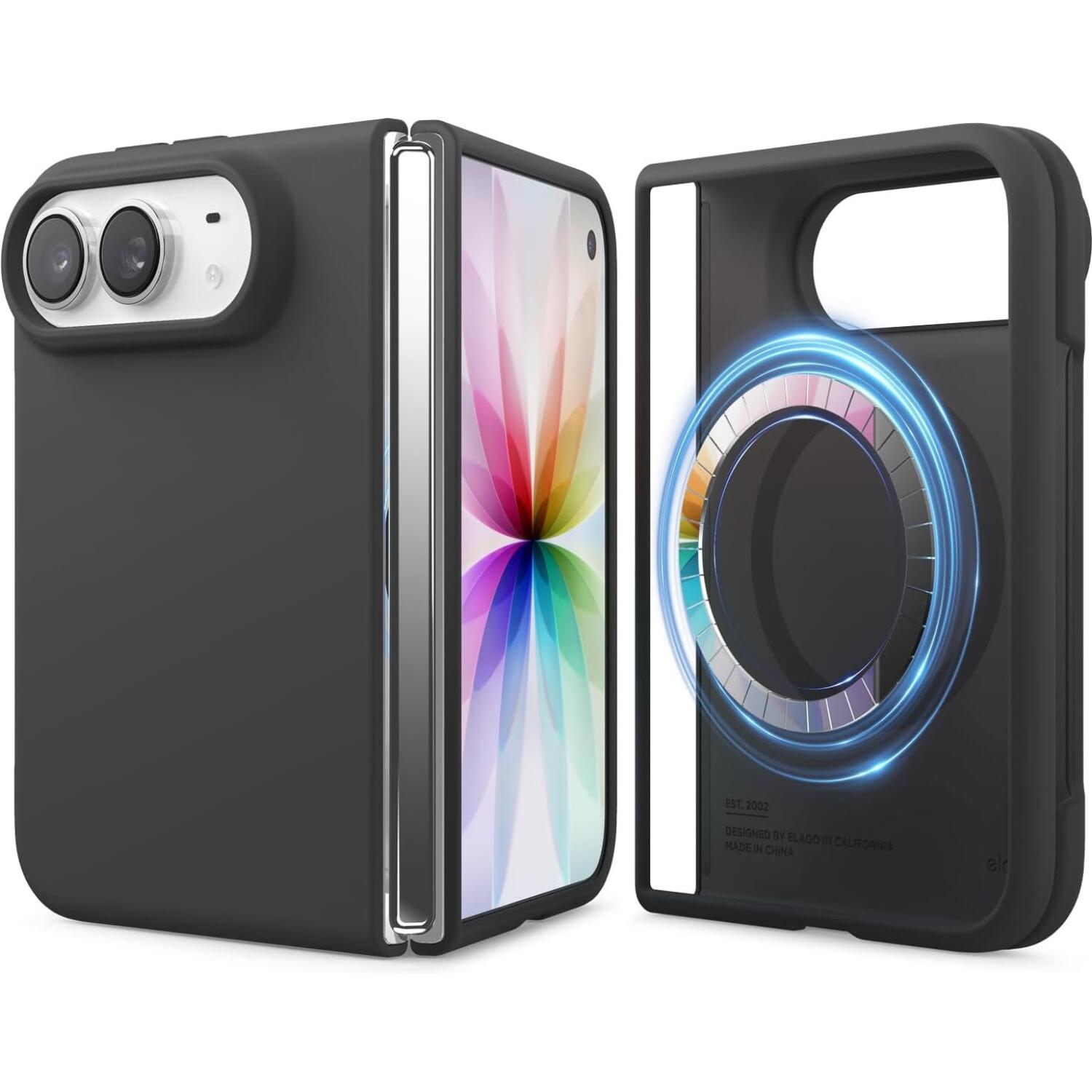 Θήκη iPhone Duo Elago Magnetic Silicone Case Premium Σιλικόνης με MagSafe Black
