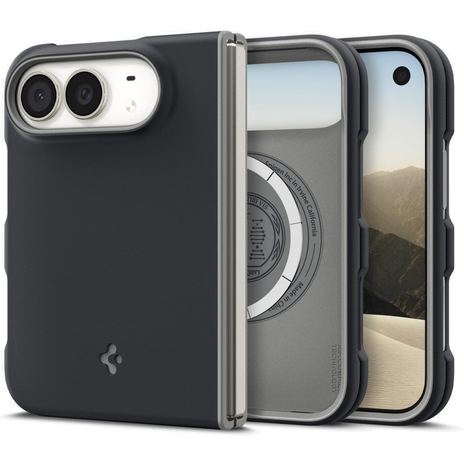 Θήκη iPhone Duo Spigen Nano Pop MagFit Ανθεκτική με MagSafe Black Sesame