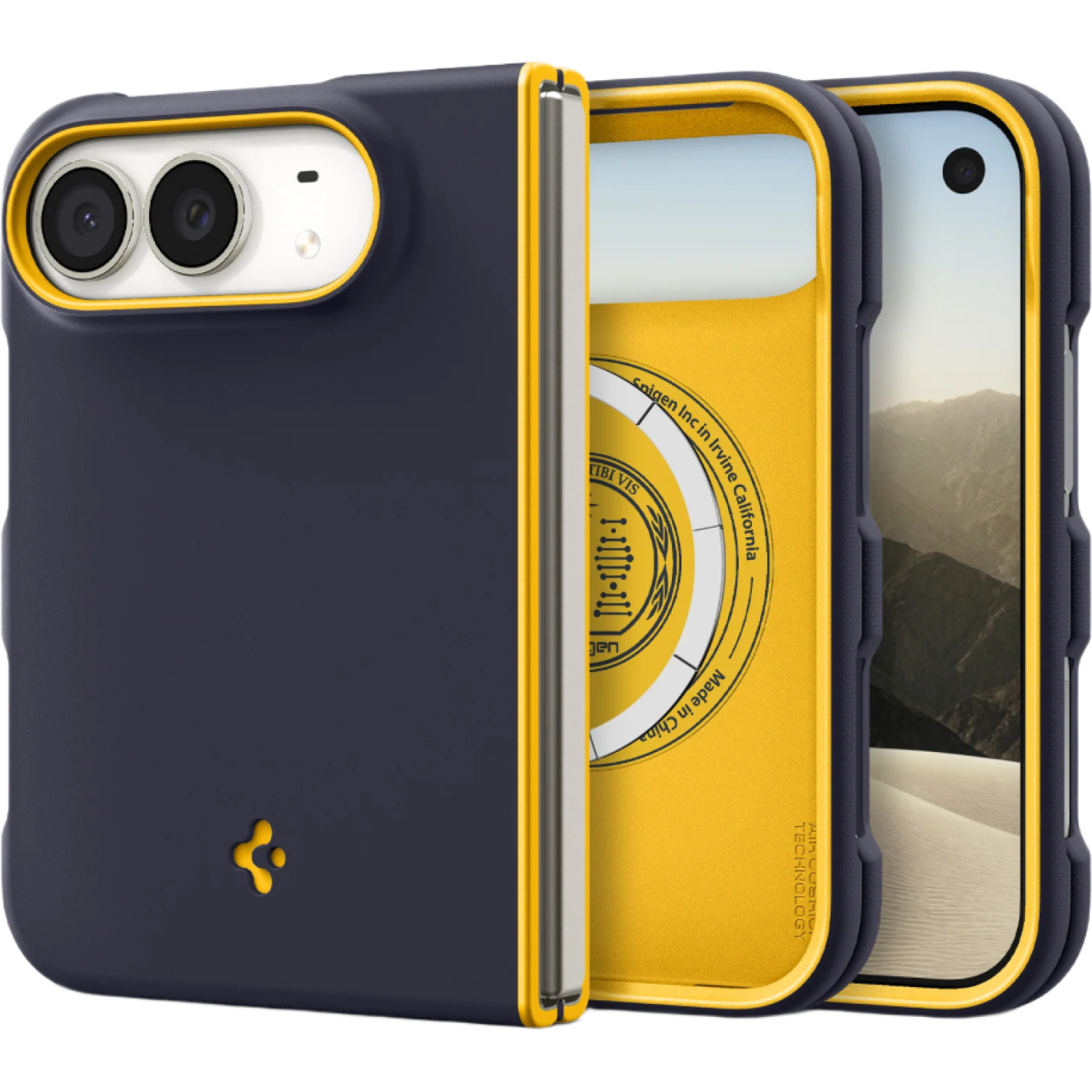 Θήκη iPhone Duo Spigen Nano Pop MagFit Ανθεκτική με MagSafe Blueberry Navy