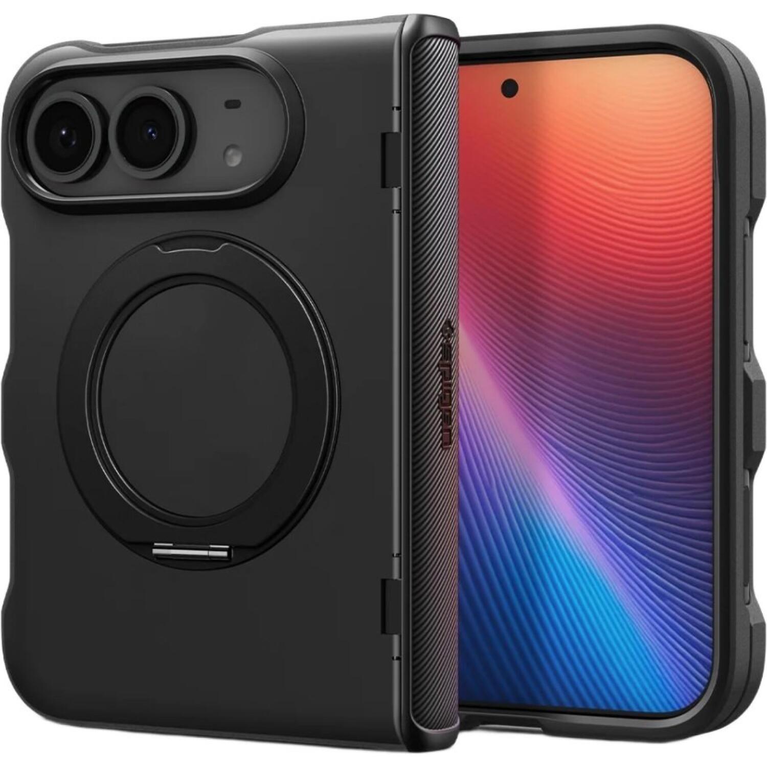 Θήκη iPhone Duo Spigen Slim Armor Pro S MagFit Ανθεκτική με MagSafe & KickStand Black