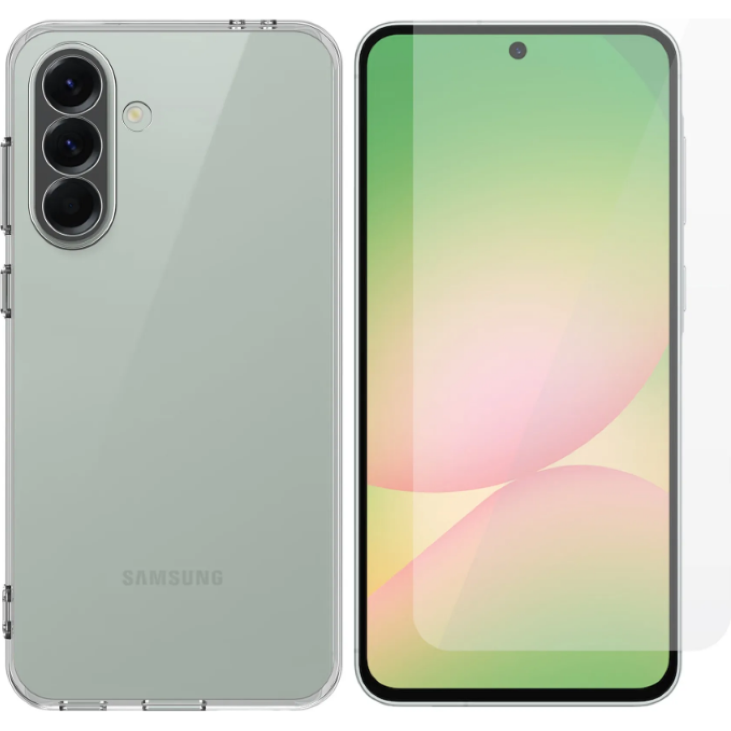 Θήκη & Tempered Glass Samsung Galaxy A57 Vivid Set TPU Clear Case Σετ Διάφανη Σιλικόνης & Αντιχαρακτικό Γυαλί Προστασίας Οθόνης Transparent