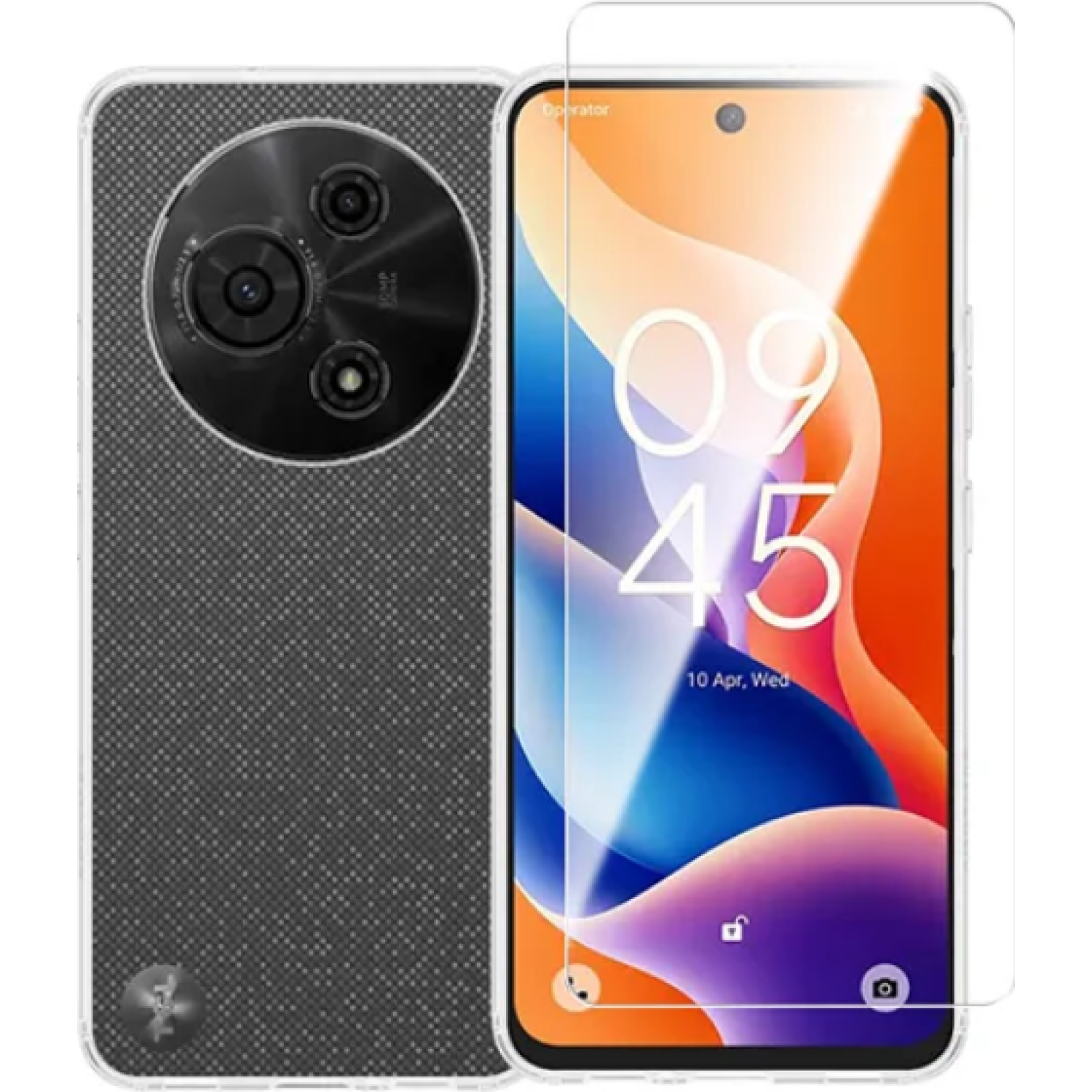 Θήκη & Tempered Glass TCL 605 / 60 SE Vivid Set Gelly Case Σετ Διάφανη Σιλικόνης & Αντιχαρακτικό Γυαλί Προστασίας Οθόνης Transparent