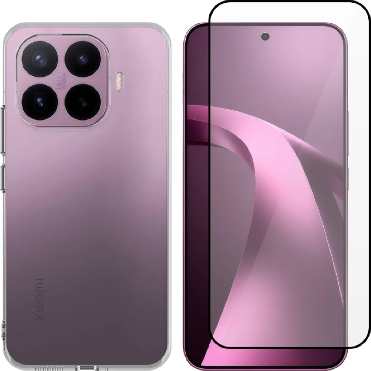 Θήκη & Tempered Glass Xiaomi 17T Pro Vivid Set TPU Case Σετ Διάφανη Σιλικόνης & Full Face Αντιχαρακτικό Γυαλί Προστασίας Οθόνης Transparent / Black