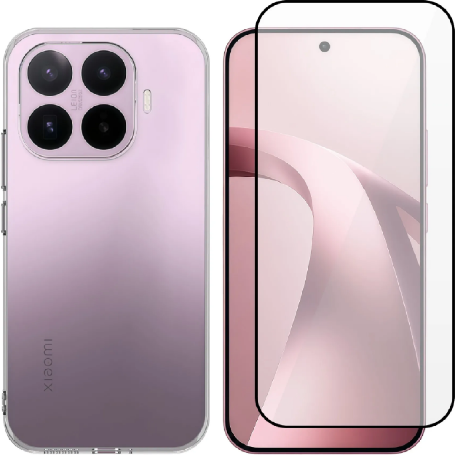 Θήκη & Tempered Glass Xiaomi 17T Vivid Set TPU Case Σετ Διάφανη Σιλικόνης & Full Face Αντιχαρακτικό Γυαλί Προστασίας Οθόνης Transparent / Black