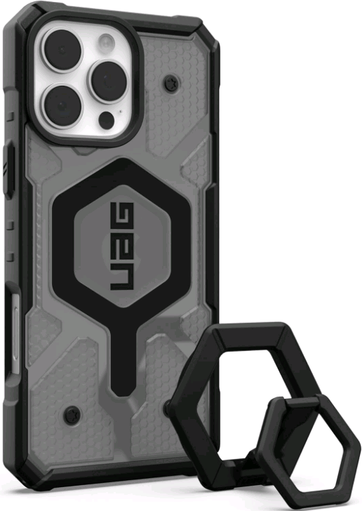 Θήκη & Βάση Apple iPhone 16 Pro Max - UAG Pathfinder & Magnetic Ring Stand Ανθεκτική με MagSafe και Μαγνητικό MagSafe Finger Holder - Ash / Black