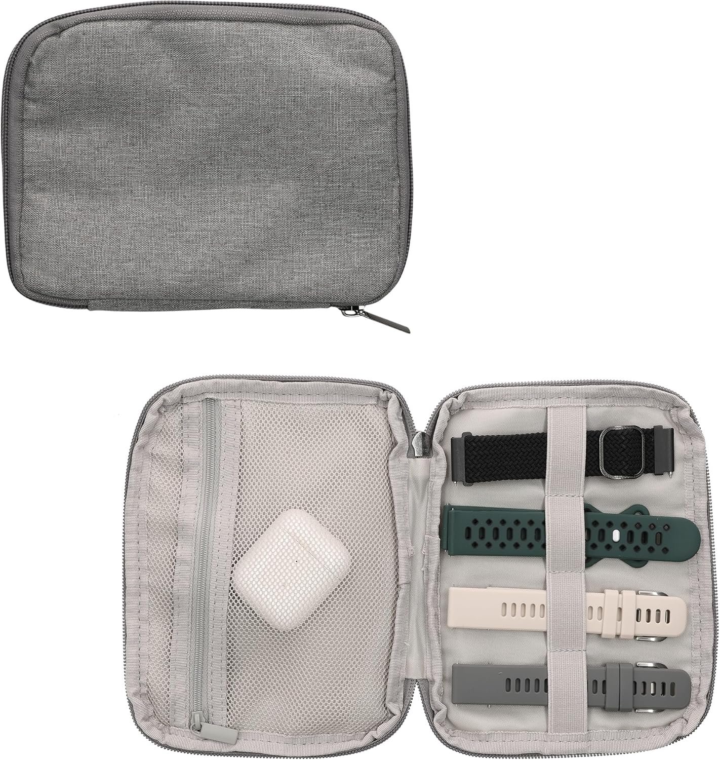 Θήκη KWmobile Sleeve Μεταφοράς και Αποθήκευσης για Λουράκια & Αξεσουάρ Smartwatch Grey