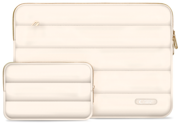 Θήκη Laptop Tech-Protect Puffy για Laptop έως 14'' & Mini Θήκη για Αξεσουάρ Sand