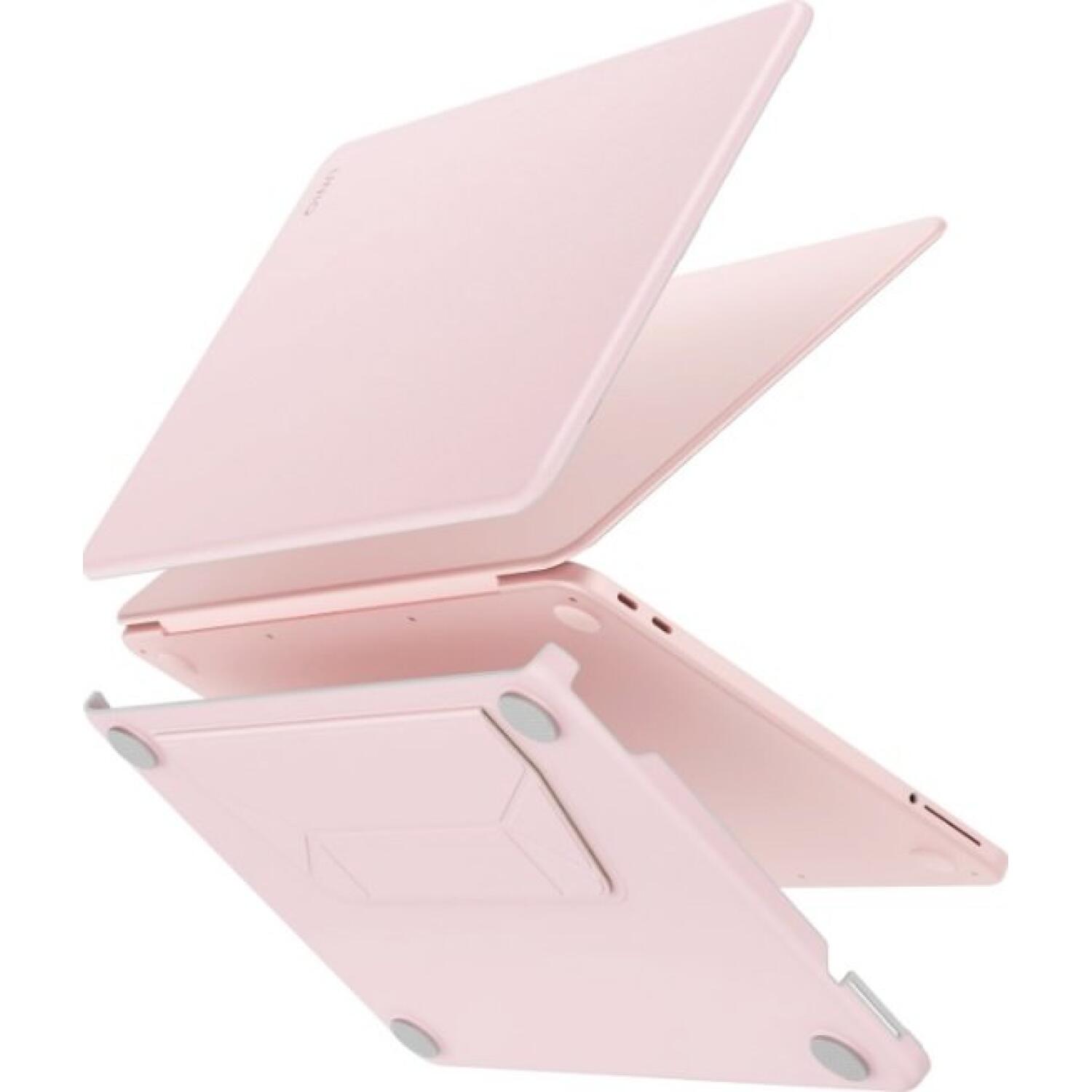 Θήκη MacBook Neo 13" 2026 Uniq Lyden Versa από Vegan Δέρμα με KickStand / Προστασία Webcam & Προστατευτικά Πληκτρολογίου US/EU Petal Pink