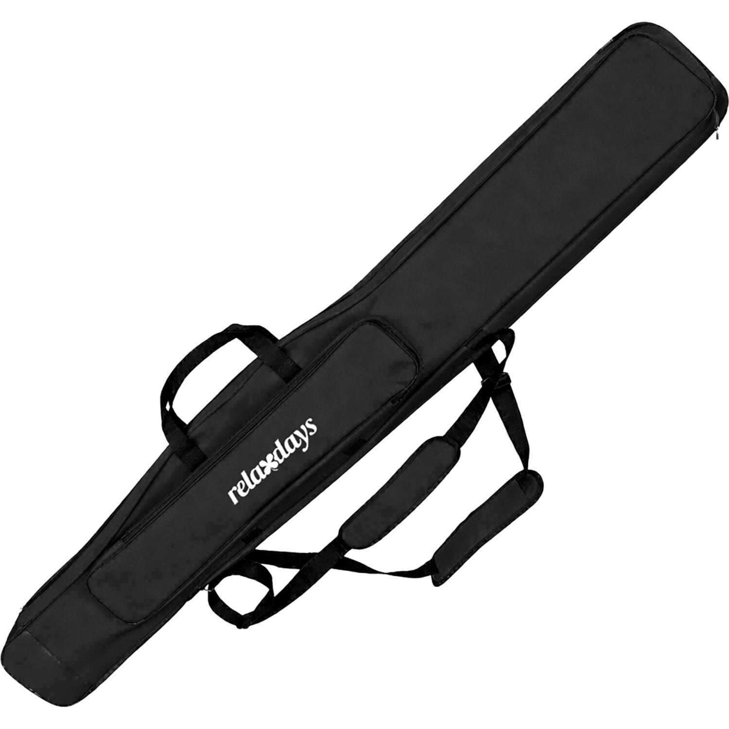 Θήκη Μεταφοράς Καλαμιών Ψαρέματος Relaxdays Large Fishing Rod Bag 3 Θέσεων με 2 x Τσέπες 150 cm Black