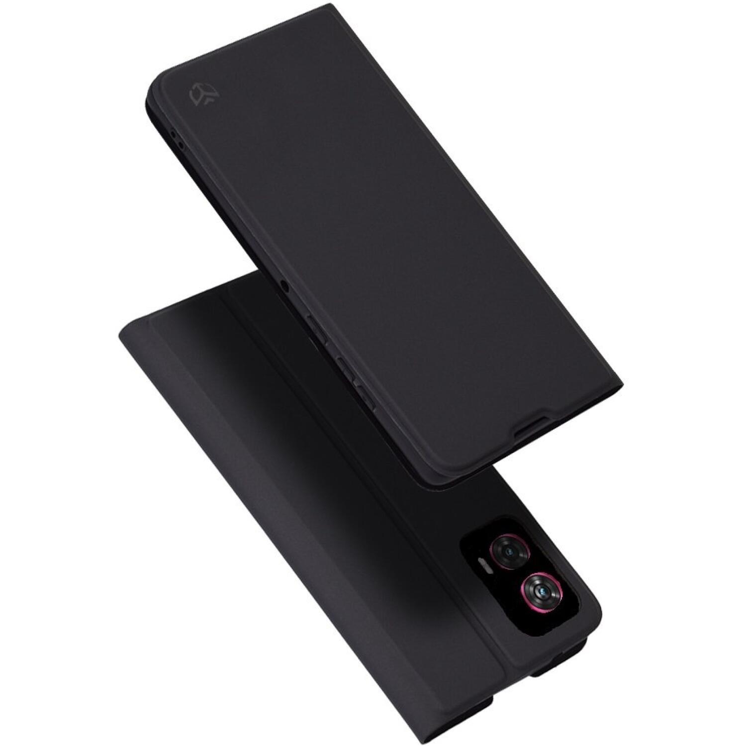 Θήκη Motorola Edge 50 Fusion Techsuit Magskin Book Πορτοφόλι από Οικολογικό Δέρμα Black