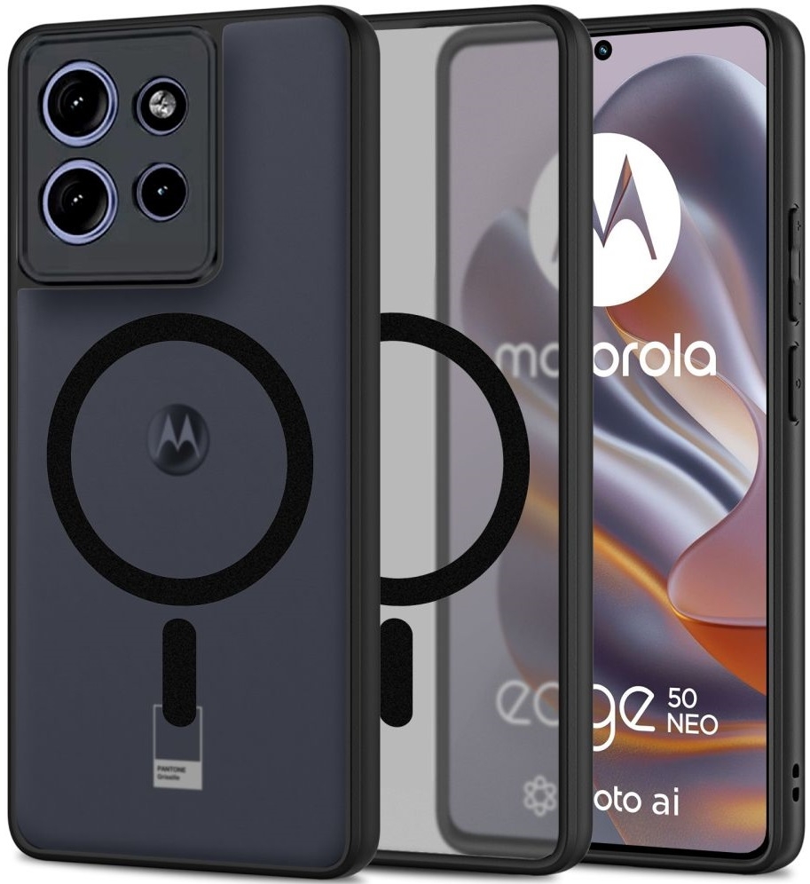 Θήκη Motorola Edge 60 Neo / Edge 50 Neo - Tech-Protect MagMat Σκληρή Ημιδιάφανη με MagSafe - Black