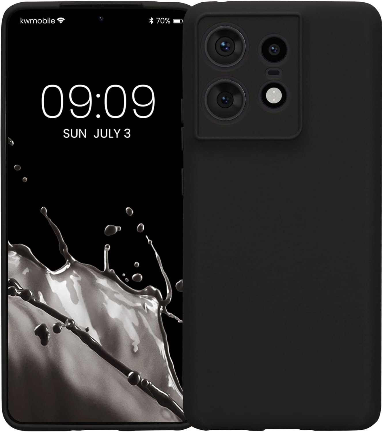 Θήκη Motorola Edge 50 Pro KWmobile TPU Case Σιλικόνης Black Matte