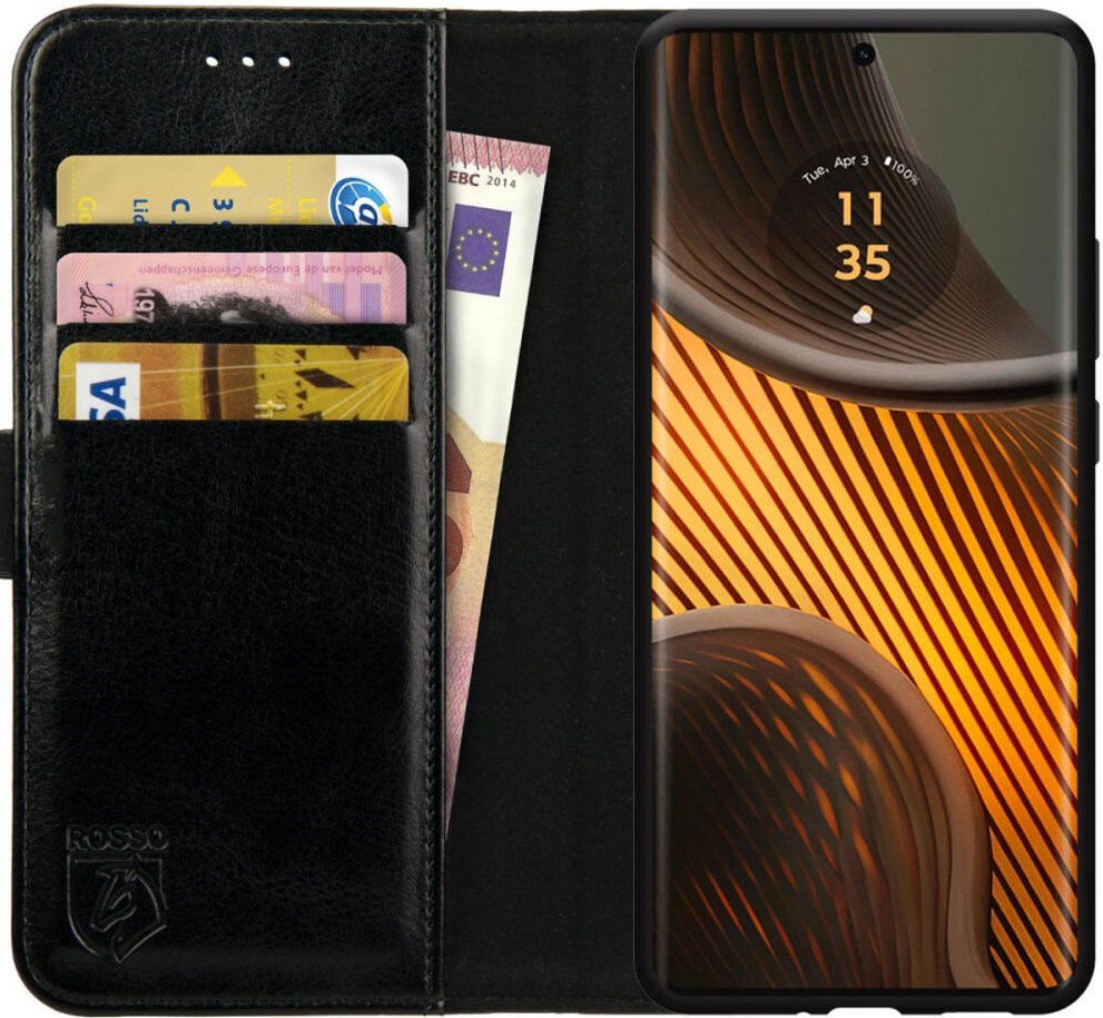 Θήκη Motorola Edge 50 Ultra Rosso Element PU Πορτοφόλι Black