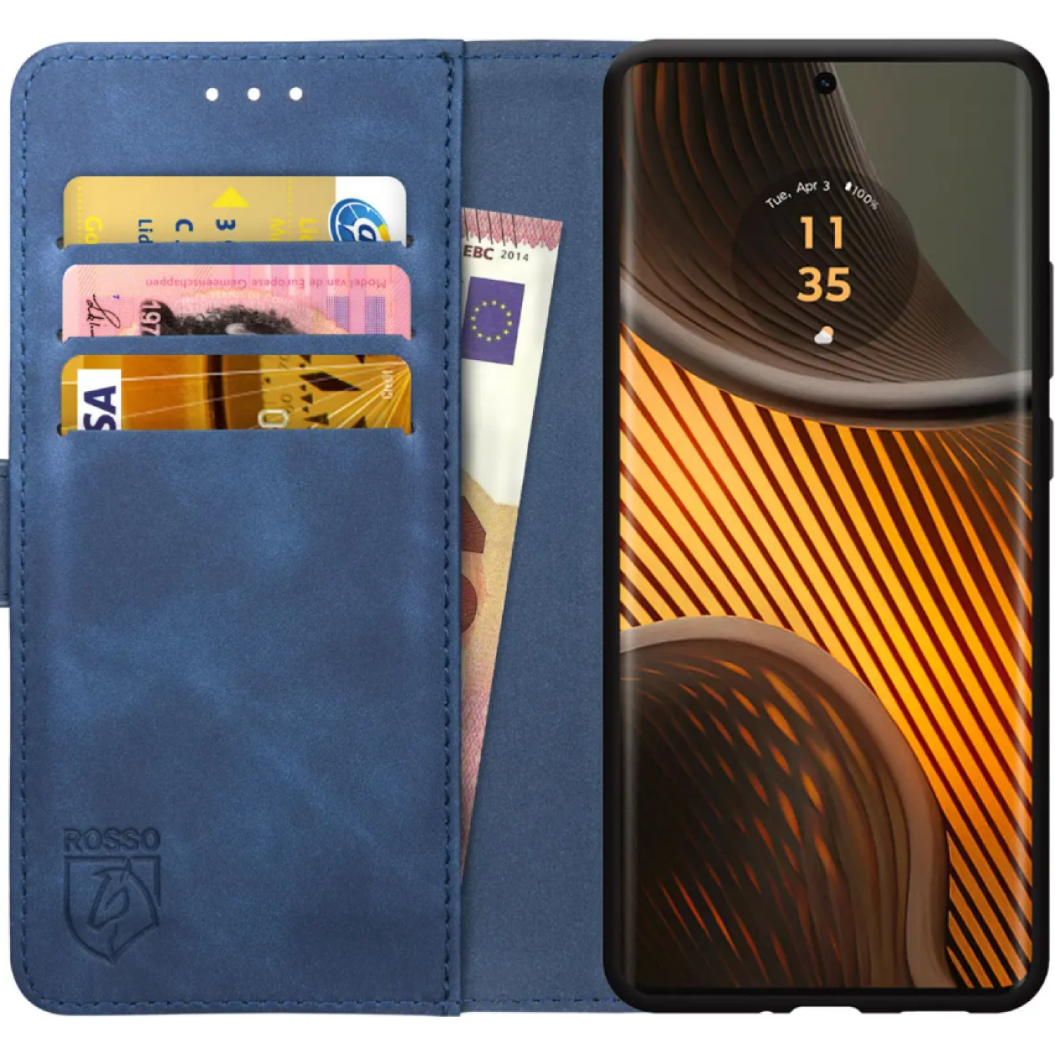 Θήκη Motorola Edge 50 Ultra Rosso Element PU Πορτοφόλι Blue