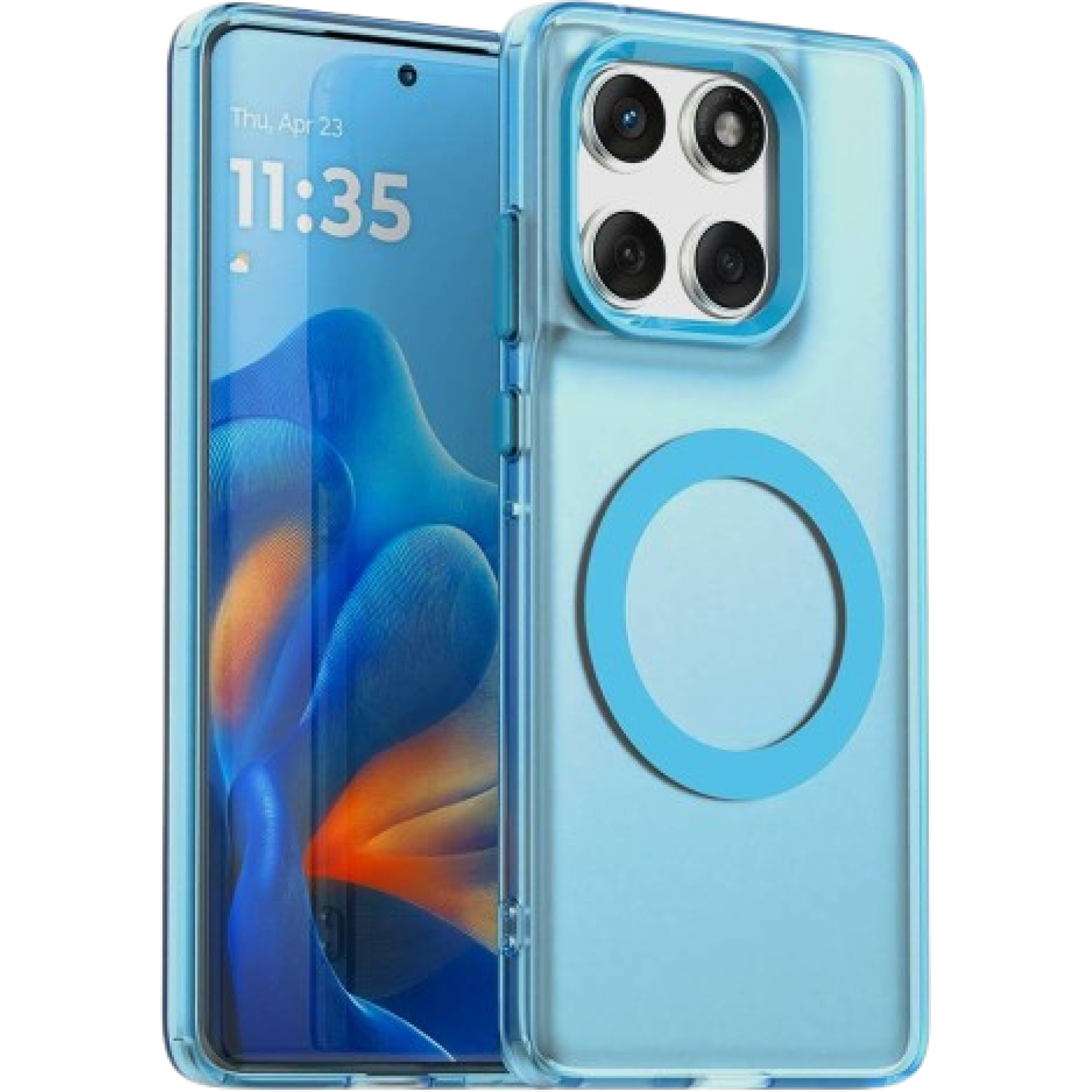 Θήκη Motorola Edge 60 / Edge 60 Fusion Techsuit CandyCase Σκληρή Ημιδιάφανη με MagSafe Blue