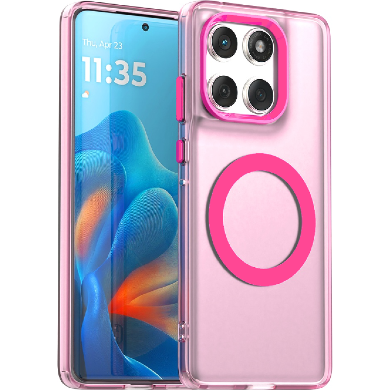 Θήκη Motorola Edge 60 / Edge 60 Fusion Techsuit CandyCase Σκληρή Ημιδιάφανη με MagSafe Pink