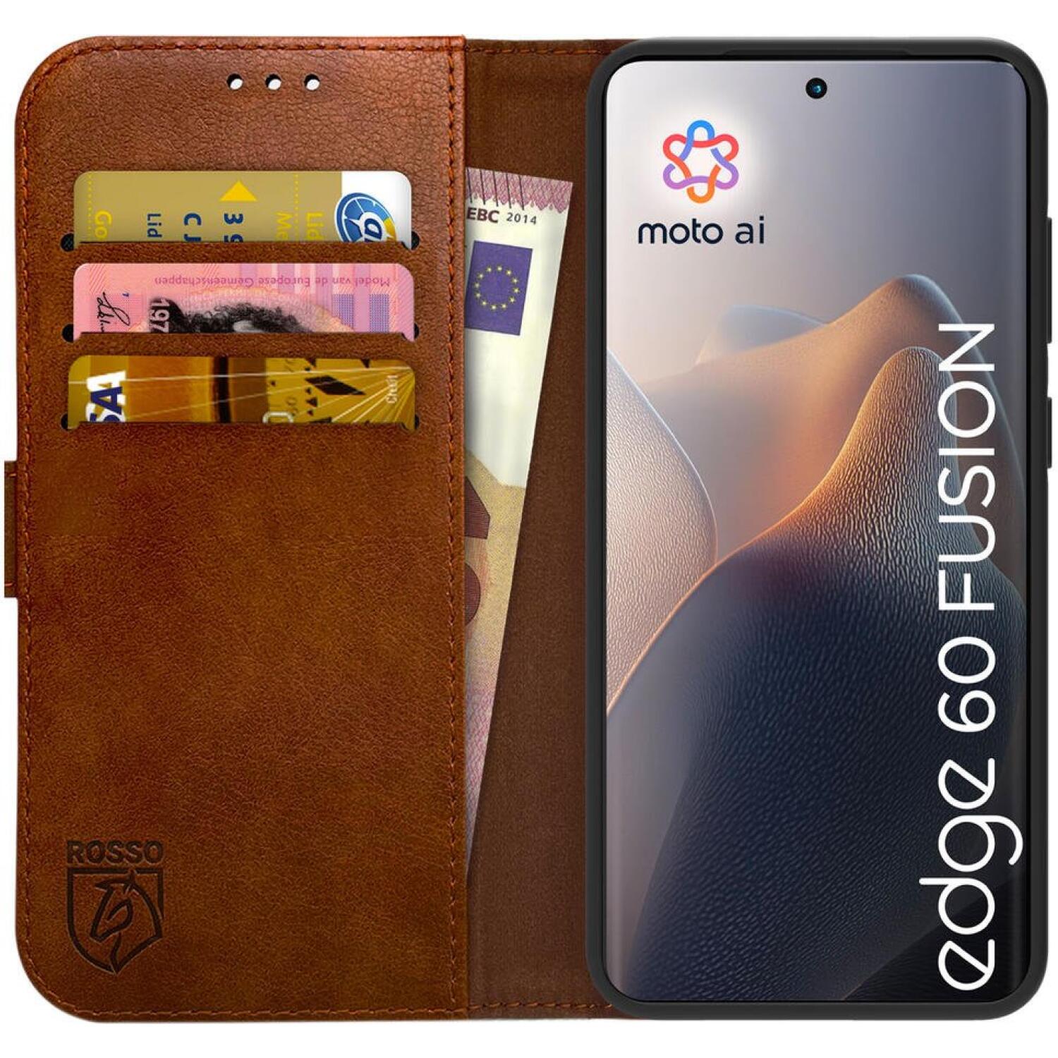 Θήκη Motorola Edge 60 Fusion Rosso Element PU Πορτοφόλι Brown