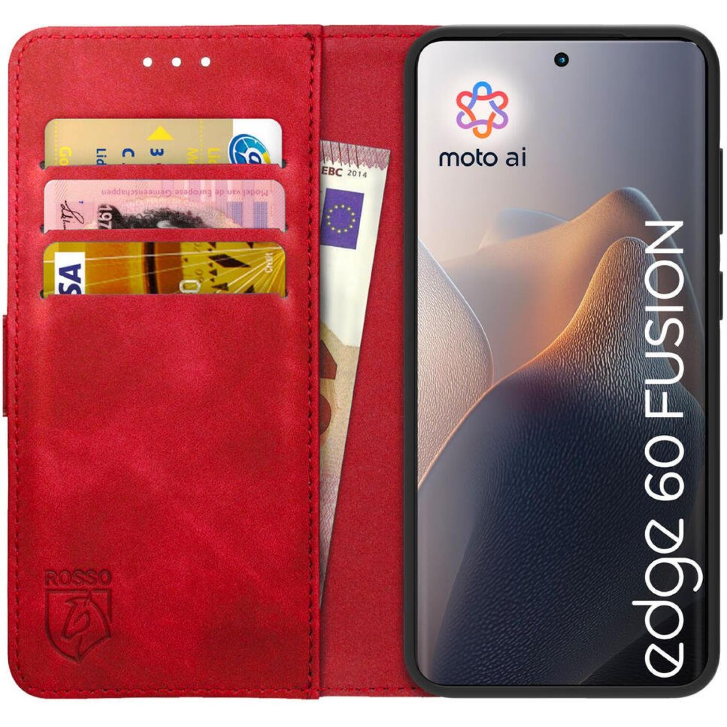 Θήκη Motorola Edge 60 Fusion Rosso Element PU Πορτοφόλι Red