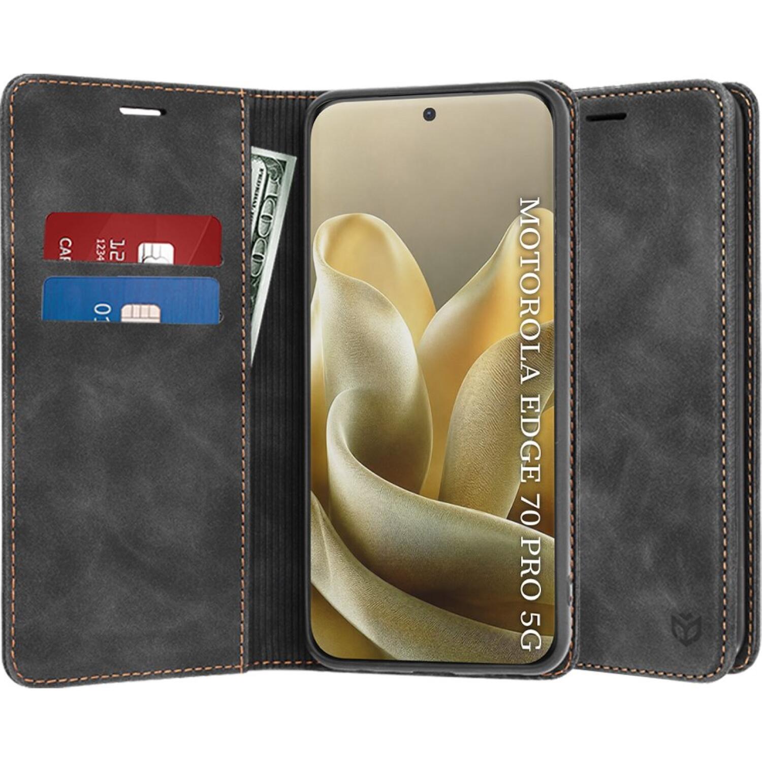 Θήκη Motorola Edge 70 Pro Techsuit Confy Cover Πορτοφόλι Black