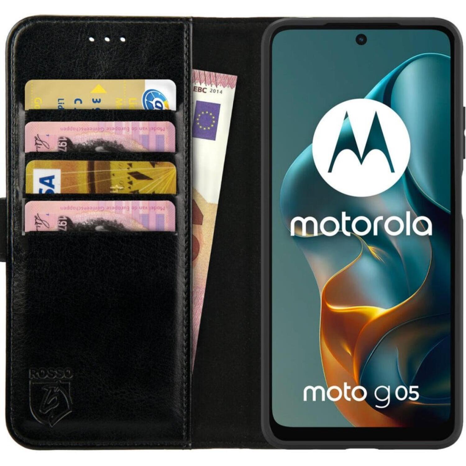 Θήκη Motorola Moto G05 / E15 Rosso Element PU Πορτοφόλι Black