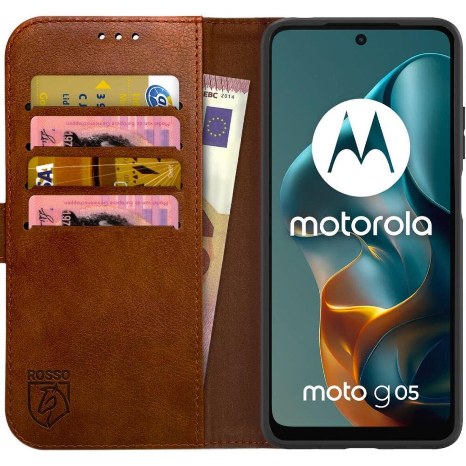 Θήκη Motorola Moto G05 / E15 Rosso Element PU Πορτοφόλι Brown