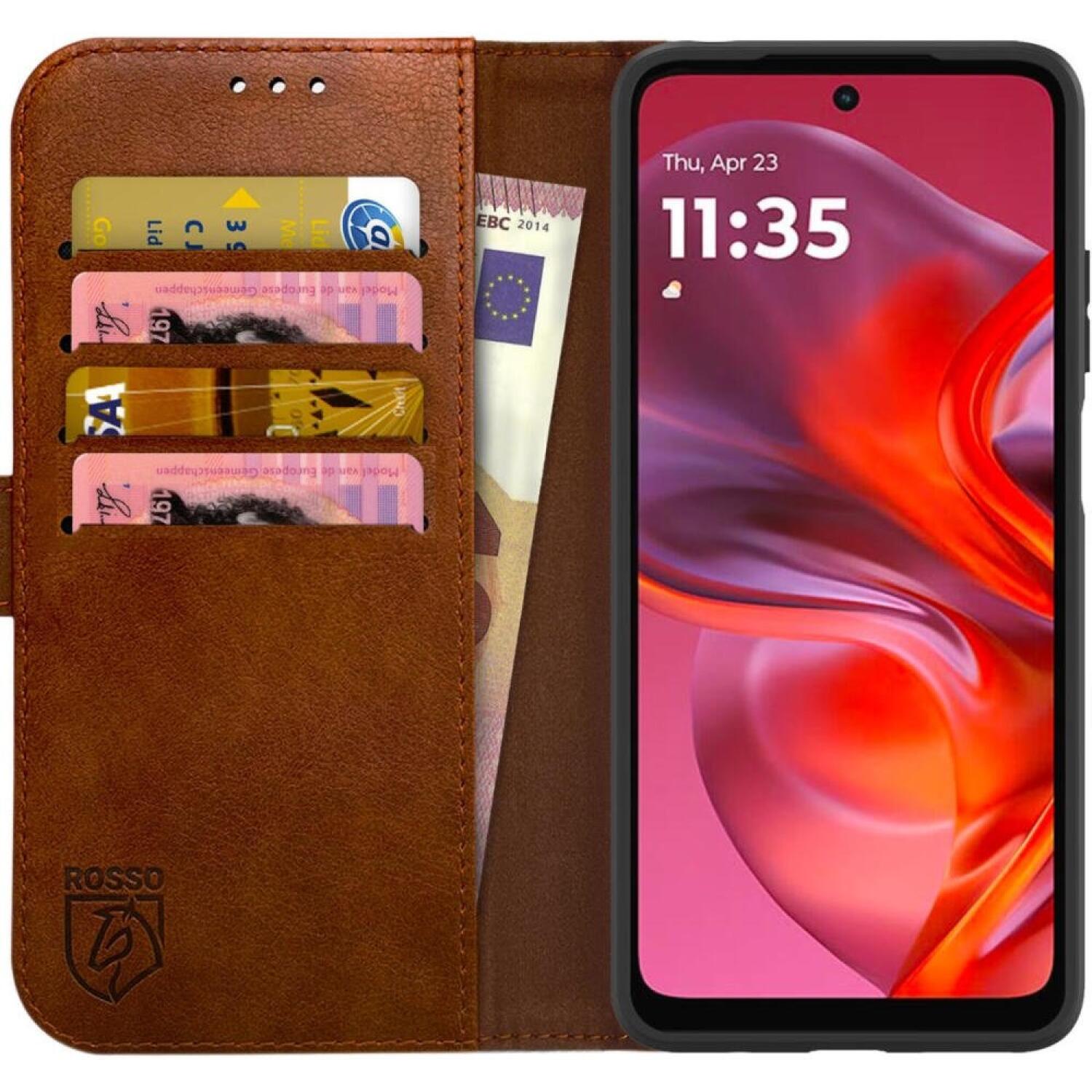 Θήκη Motorola Moto G05 / E15 Rosso Element PU Πορτοφόλι Brown