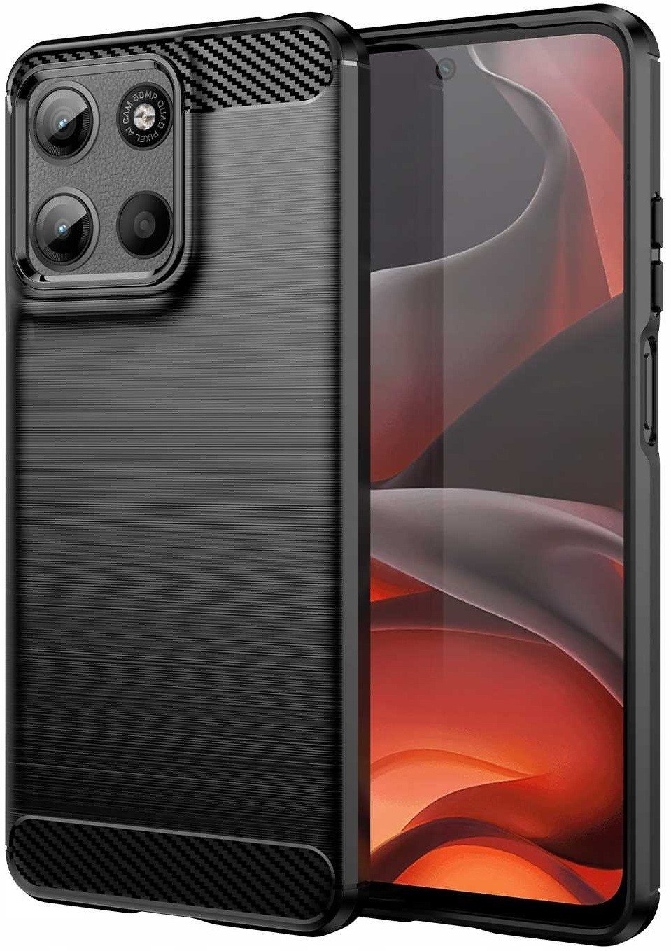 Θήκη Motorola Moto G15 / G15 Power Spacecase Carbon Σιλικόνης Black