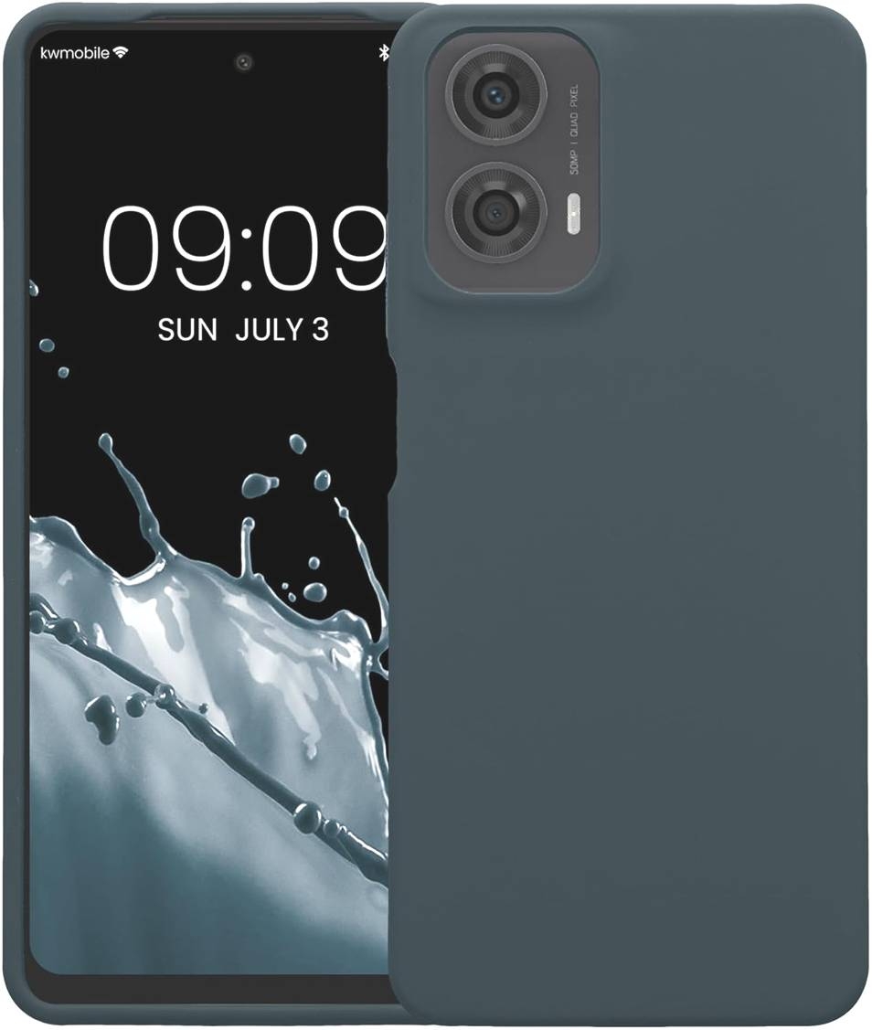 Θήκη Motorola Moto G24 / G04 - KWmobile Soft Flexible Rubber Cover Σιλικόνης - Dark Slate