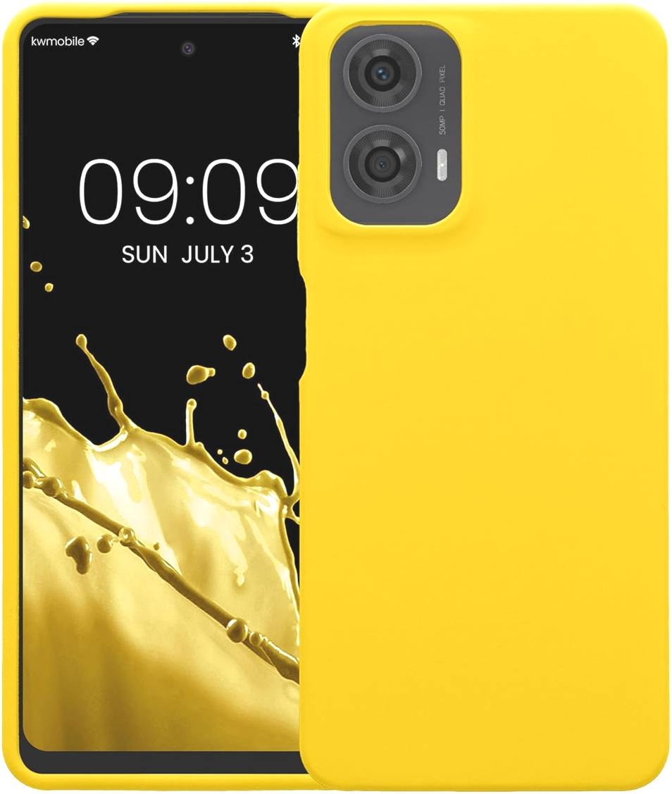 Θήκη Motorola Moto G24 / G04 - KWmobile Soft Flexible Rubber Cover Σιλικόνης - Radiant Yellow
