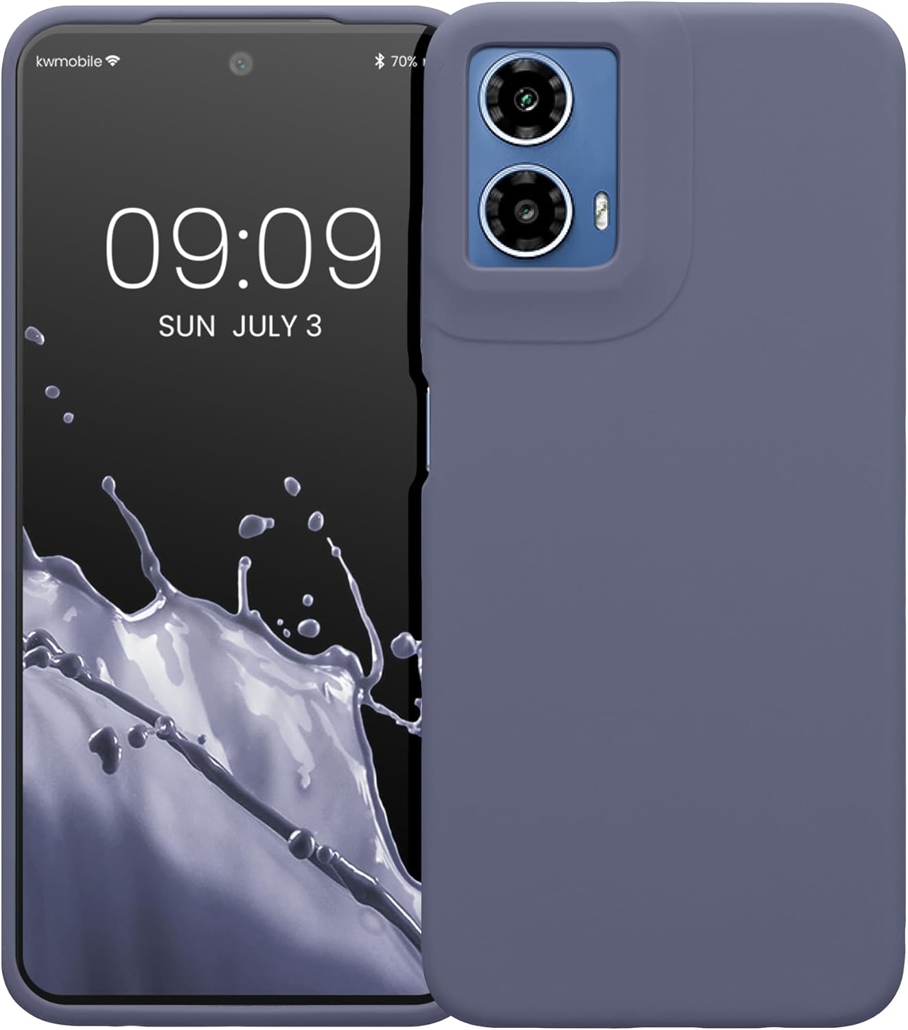 Θήκη Motorola Moto G34 - KWmobile Soft Flexible Rubber Cover Σιλικόνης - Lavender Grey