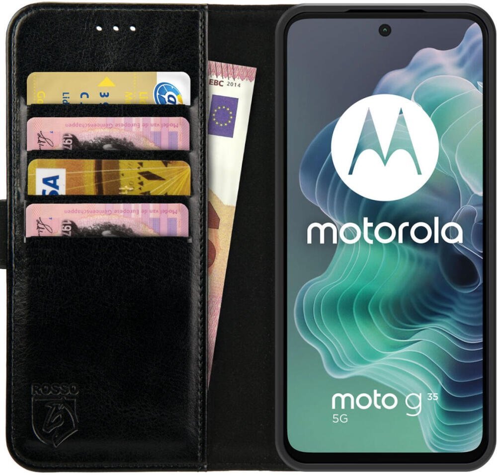 Θήκη Motorola Moto G35 Rosso Element PU Πορτοφόλι Black