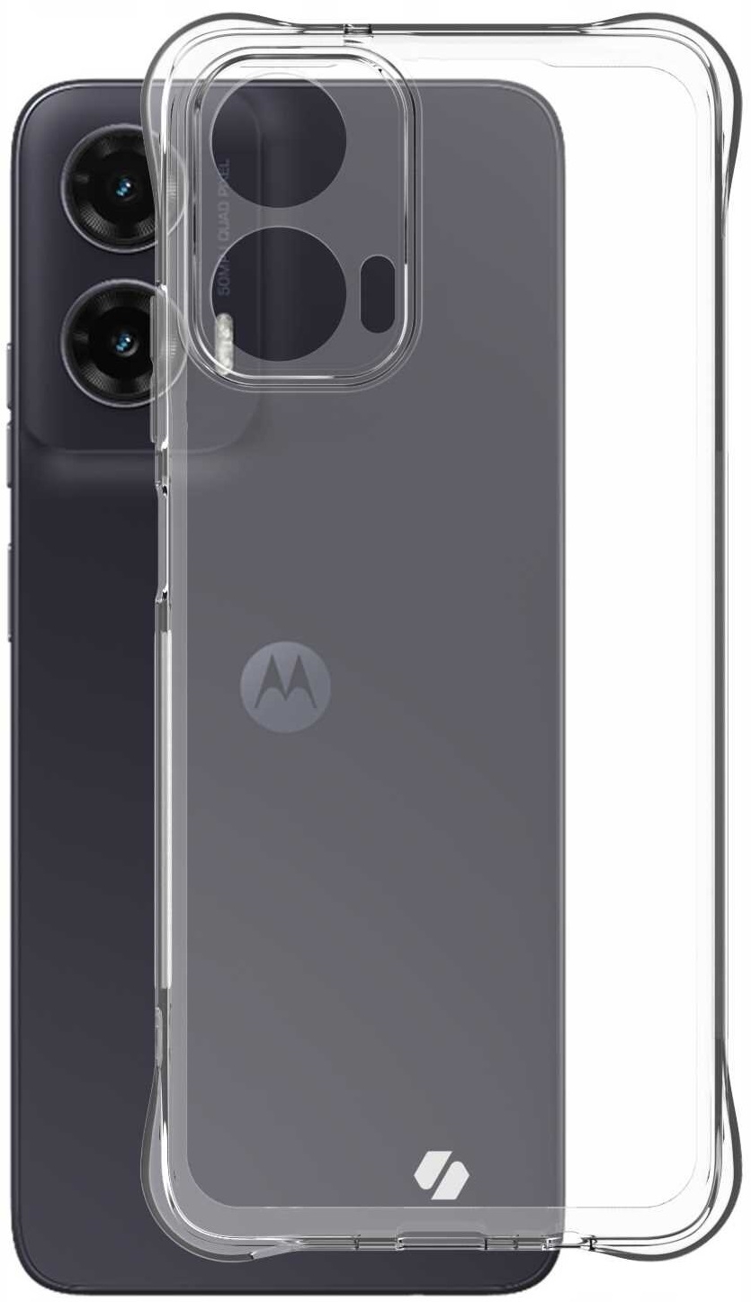 Θήκη Motorola Moto G35 Spacecase Anti-Shock Διάφανη Σιλικόνης 1mm Clear 
