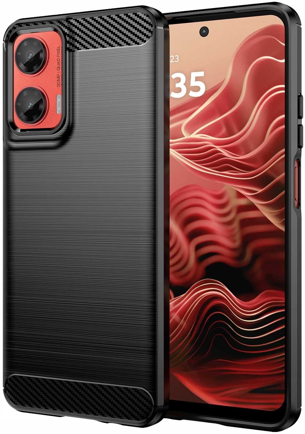 Θήκη Motorola Moto G35 Spacecase Carbon Σιλικόνης Black