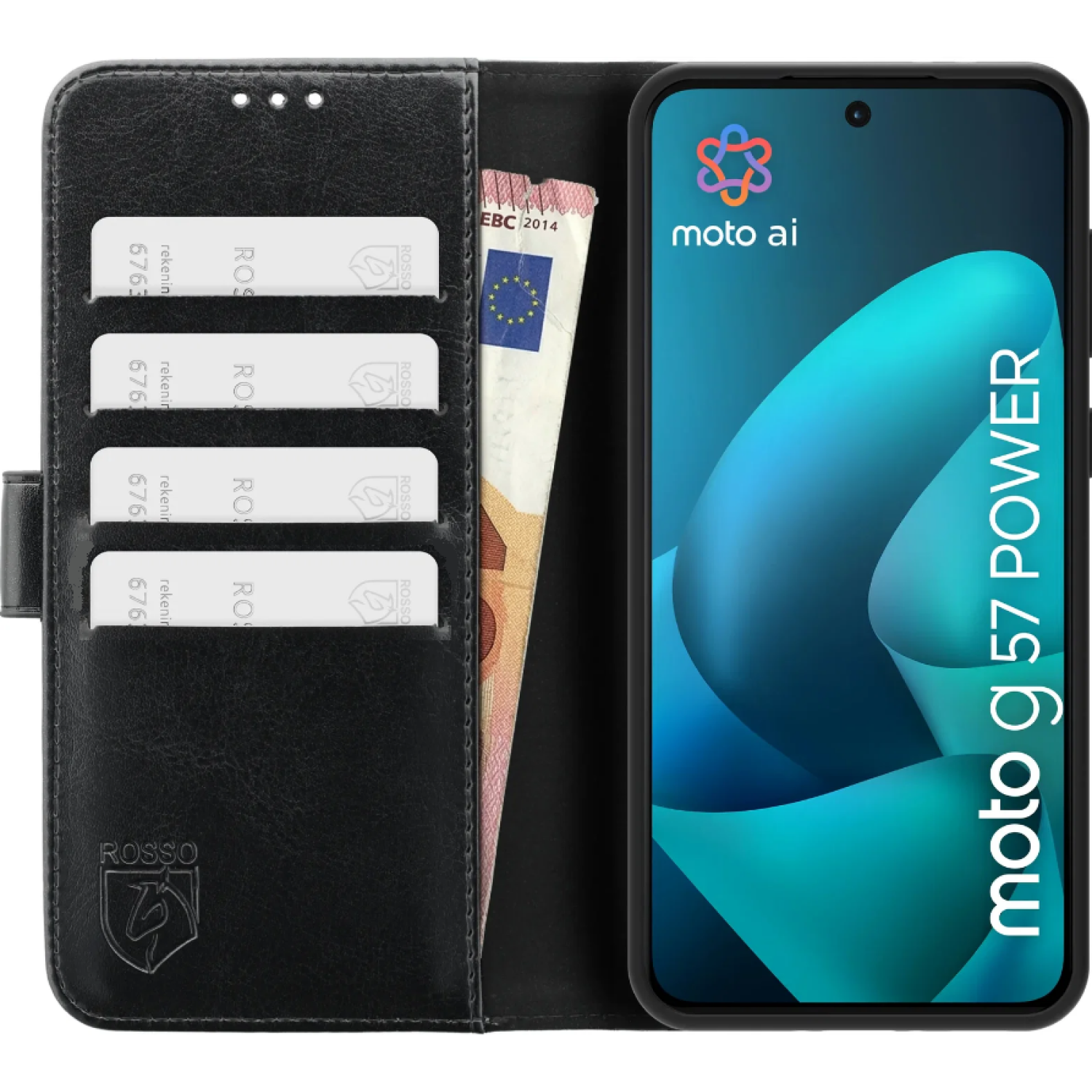 Θήκη Motorola Moto G67 Power / G57 Power Rosso Element PU Πορτοφόλι Black