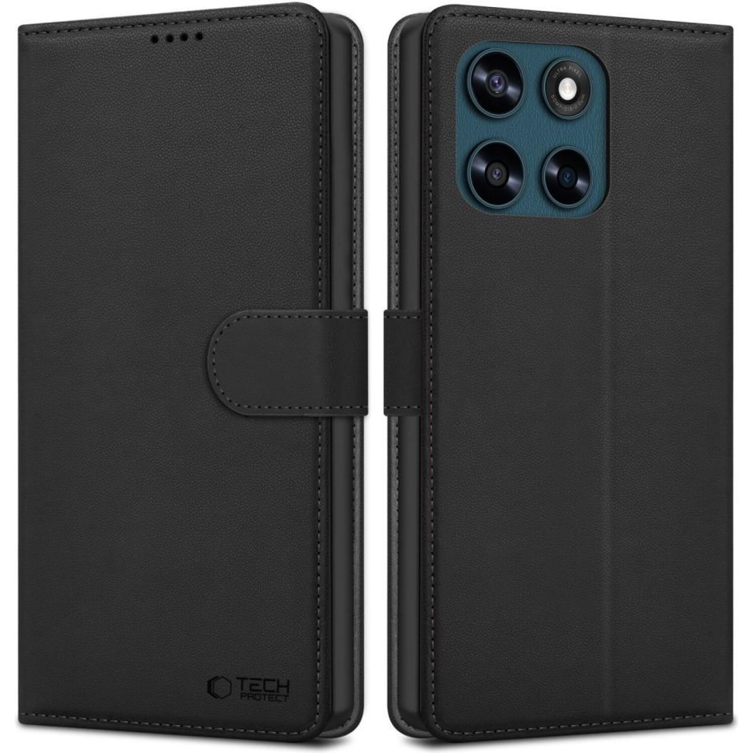 Θήκη Motorola Moto G67 Power / G57 Power Tech-Protect Wallet Πορτοφόλι Black