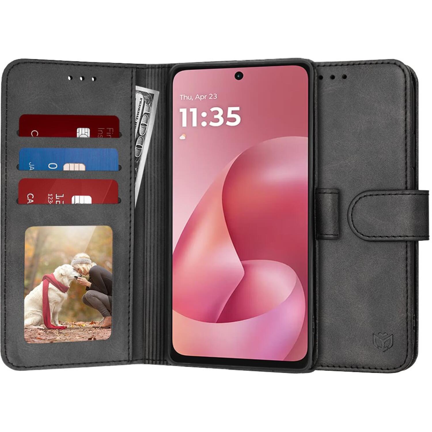 Θήκη Motorola Moto G67 Power / G57 Power Techsuit Diary Book Πορτοφόλι Black