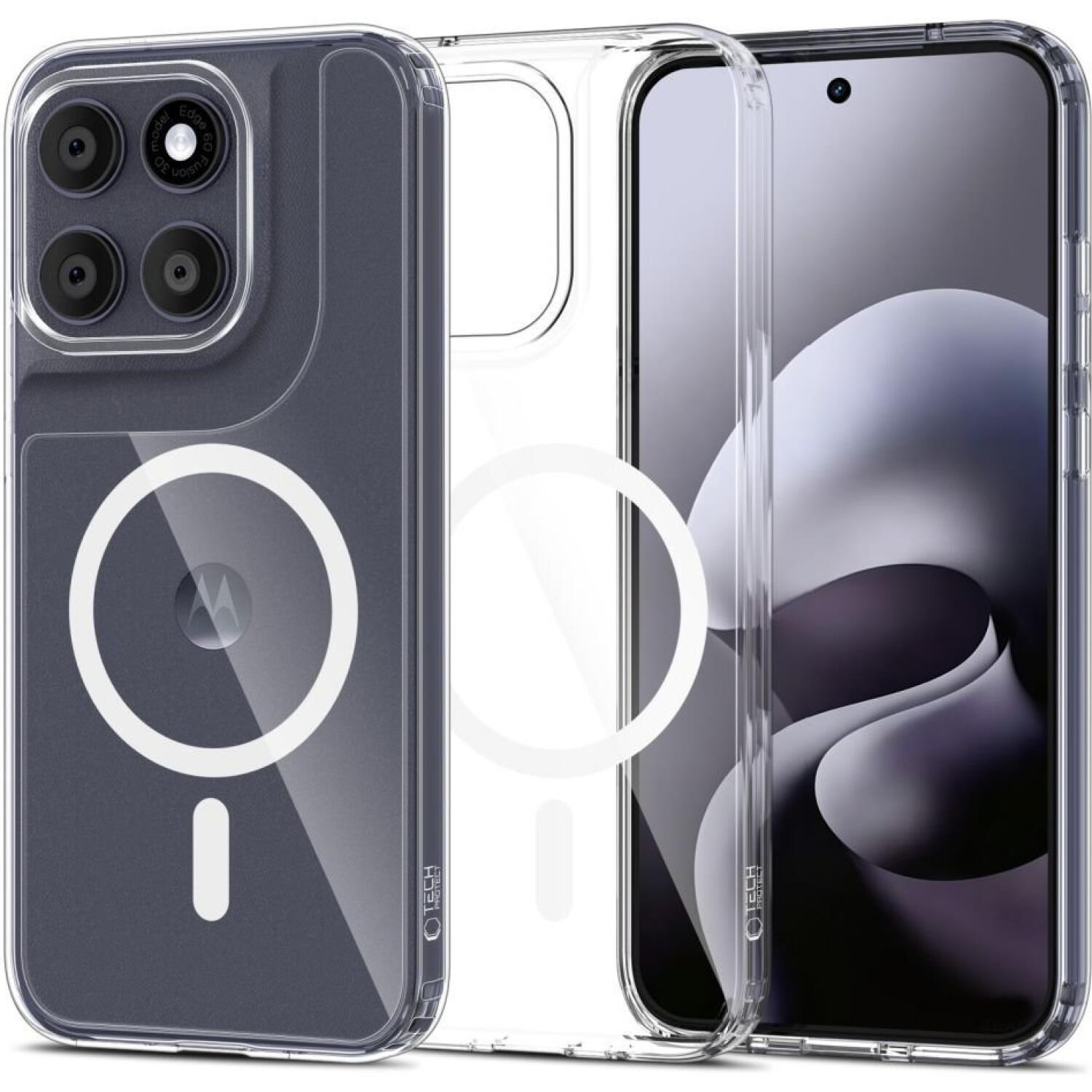 Θήκη Motorola Moto G77 / G67 Tech-Protect FlexAir Hybrid Σκληρή Διάφανη με MagSafe Clear